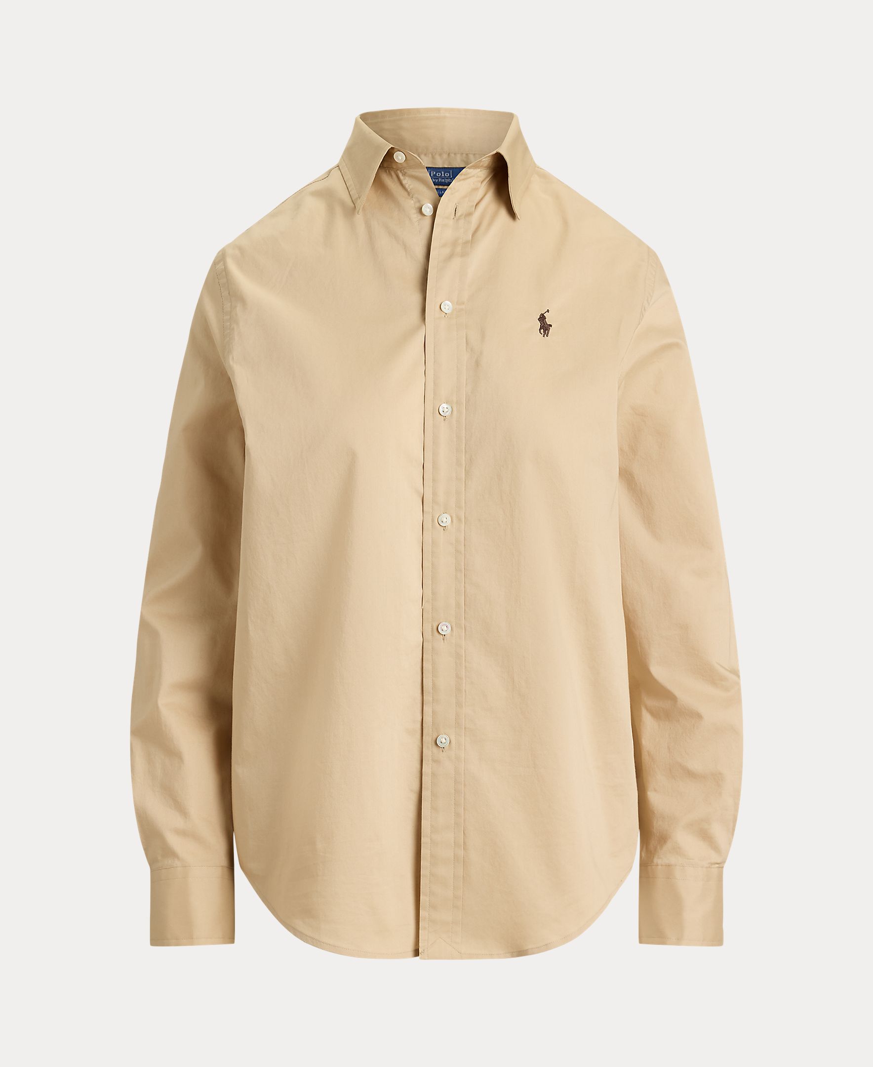 Camisa Oxford de Algodão Classic Fit Camel-6