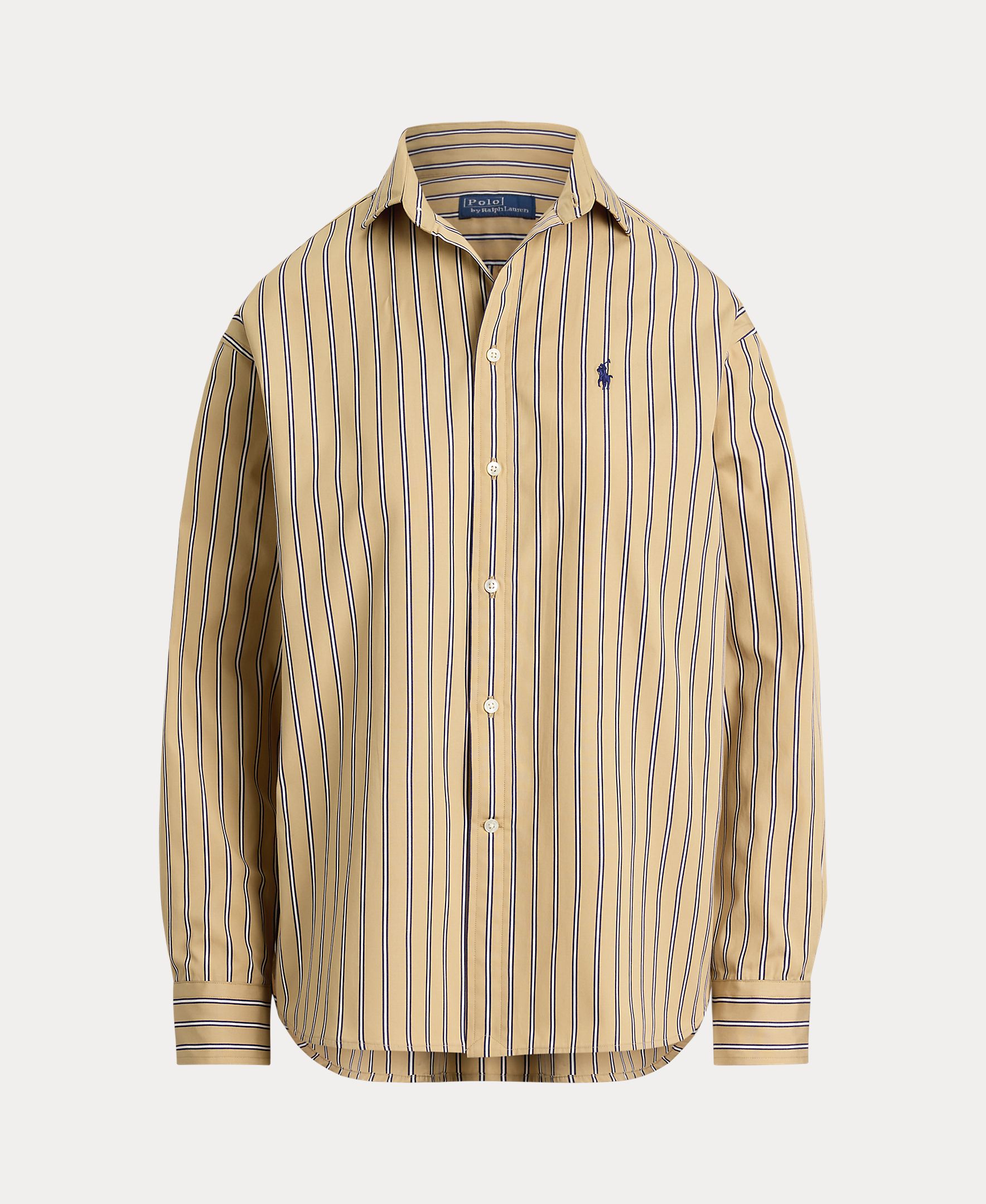 Camisa de mujer de algodón con estampado de rayas - Polo Ralph Lauren - Beige Beige-5