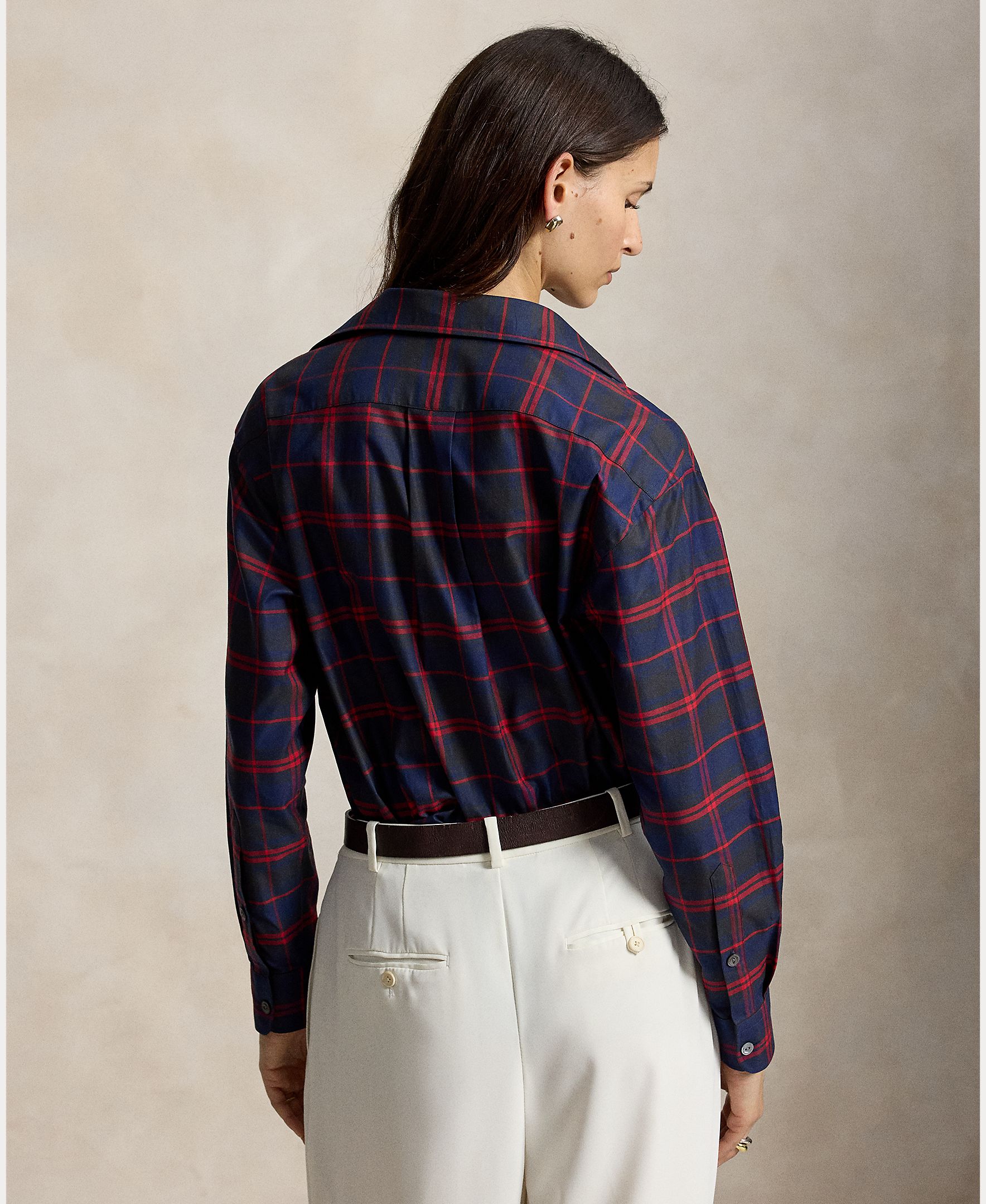 Camisa de mujer de algodón con cuadros - Polo Ralph Lauren - Multicolor Multicolor-3