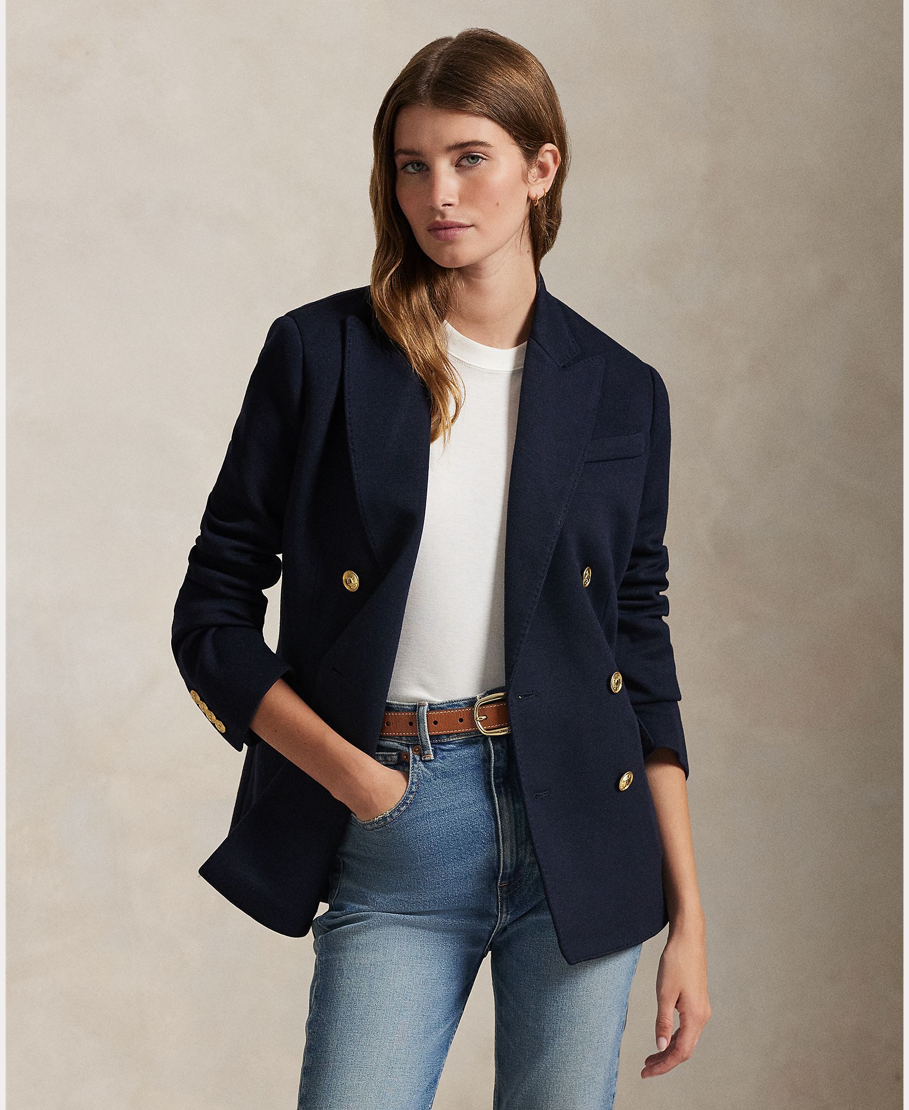 Blazer de mujer con bolsillos y botones - Polo Ralph Lauren - Azul marino Azul marino-3
