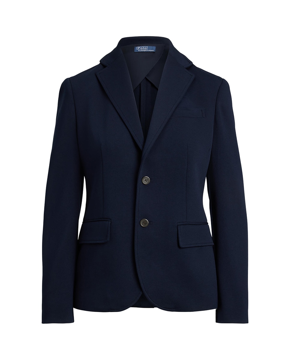 Blazer em Mistura de Algodão Azul-marinho-6