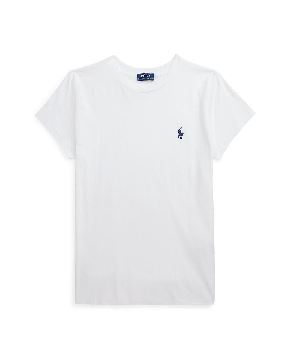 Camiseta de mujer básica con logo bordado - Polo Ralph Lauren - Blanco Blanco-5