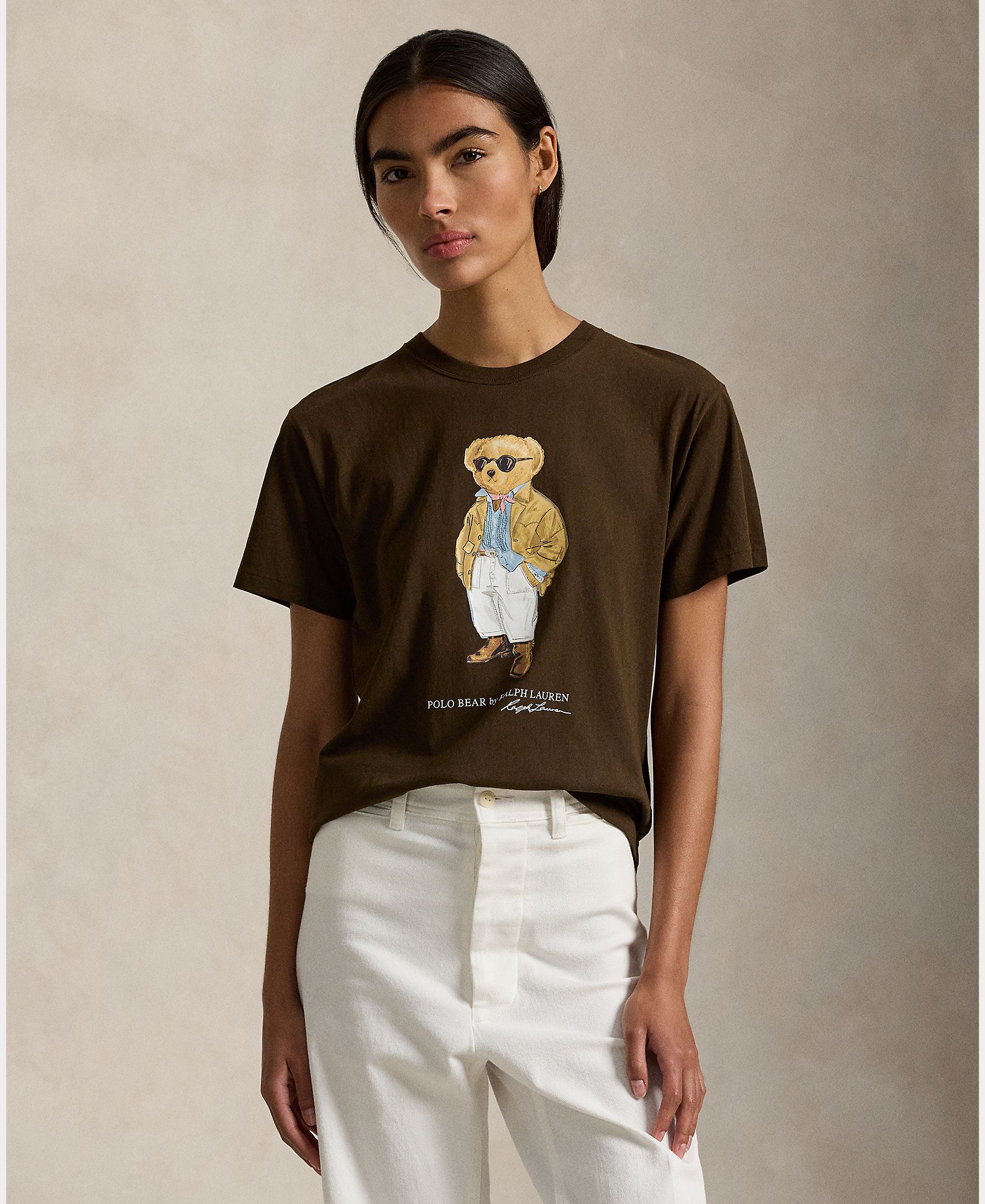 Imagem 0 de T-shirt de algodão com Polo Bear
