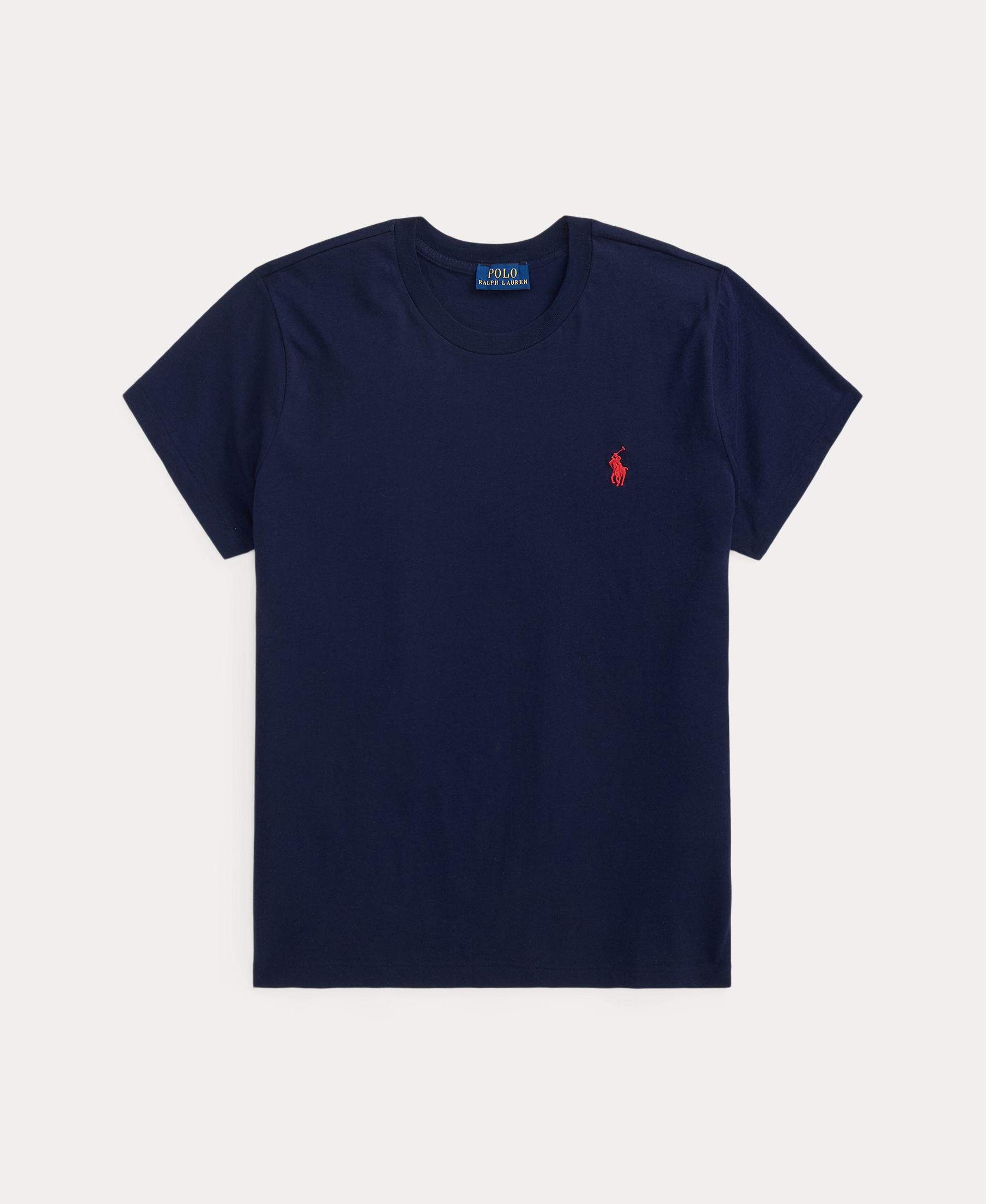 Camiseta de mujer de punto de algodón de manga corta - Polo Ralph Lauren - Azul marino Azul marino-5