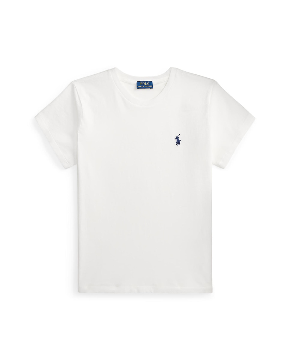 Camiseta de mujer de punto de algodón de manga corta - Polo Ralph Lauren - Blanco Blanco-5