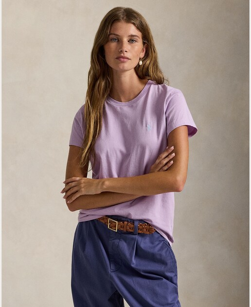 Imagem 0 de T-shirt de Malha de Algodão com Manga Curta