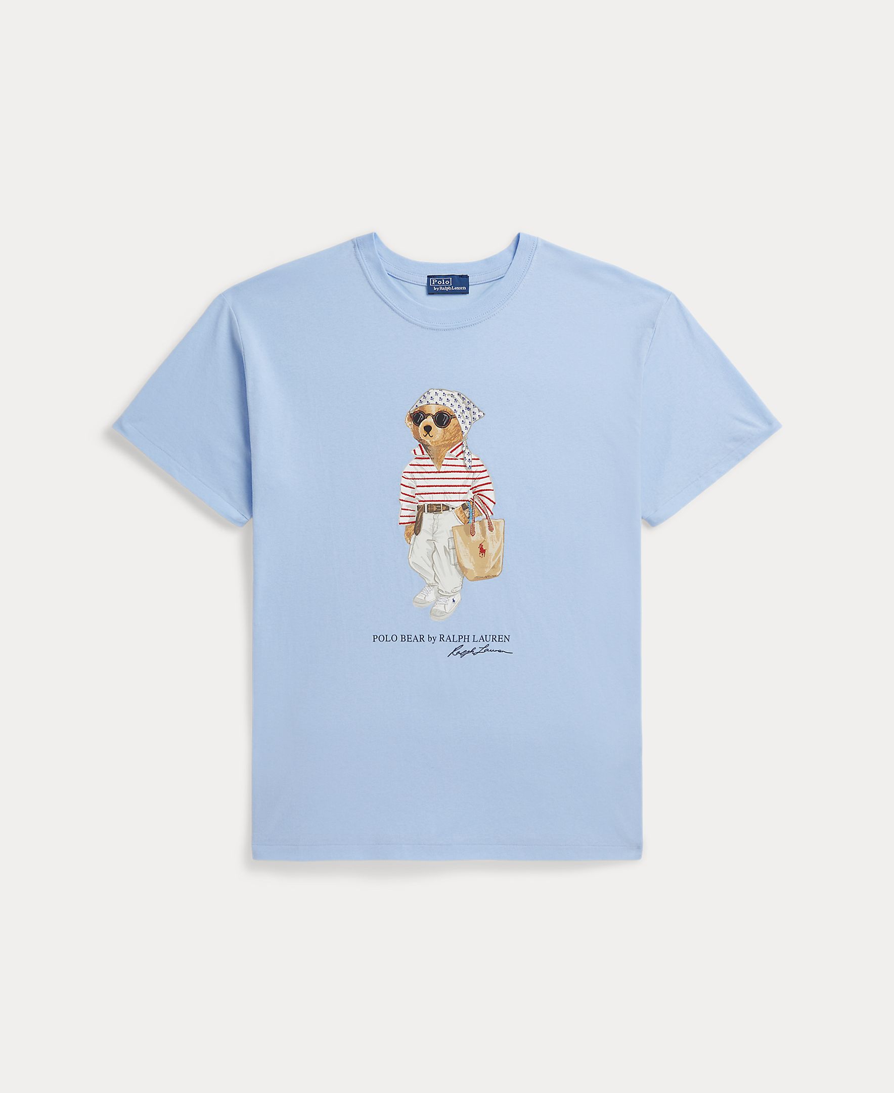 T-shirt de Malha Jersey de Algodão Porcelana-5