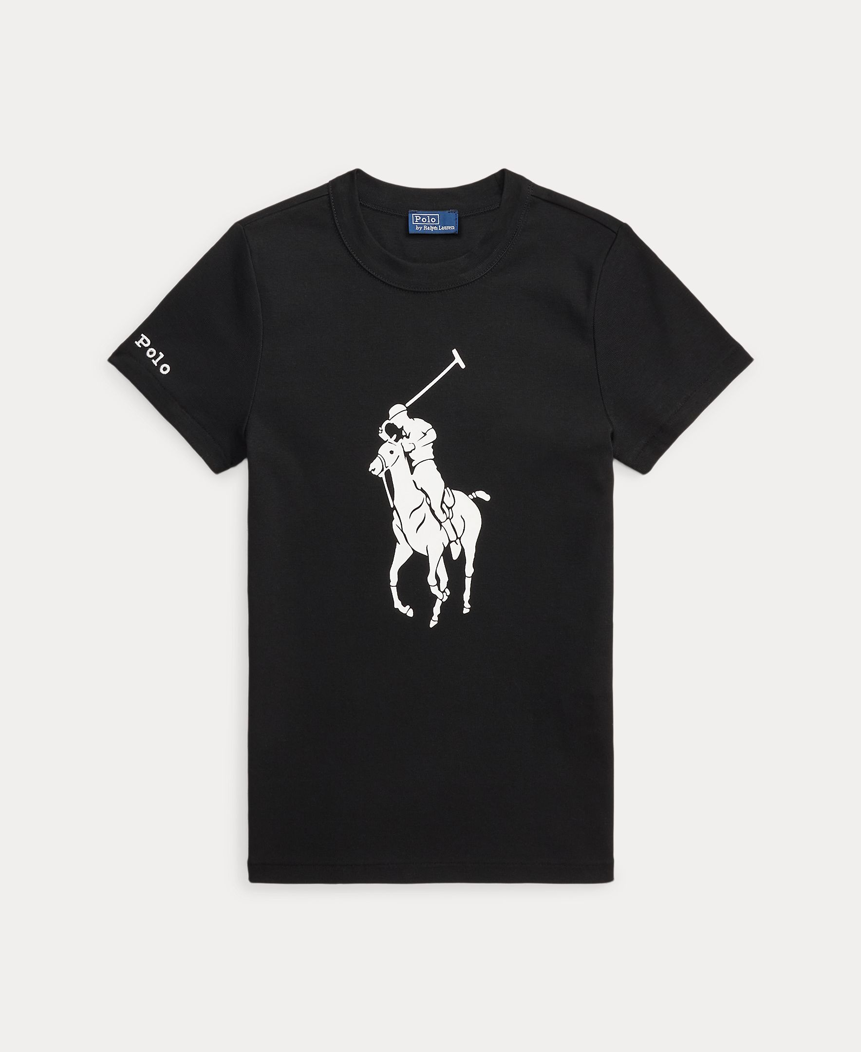 T-shirt de Algodão com Big Pony Preto-5