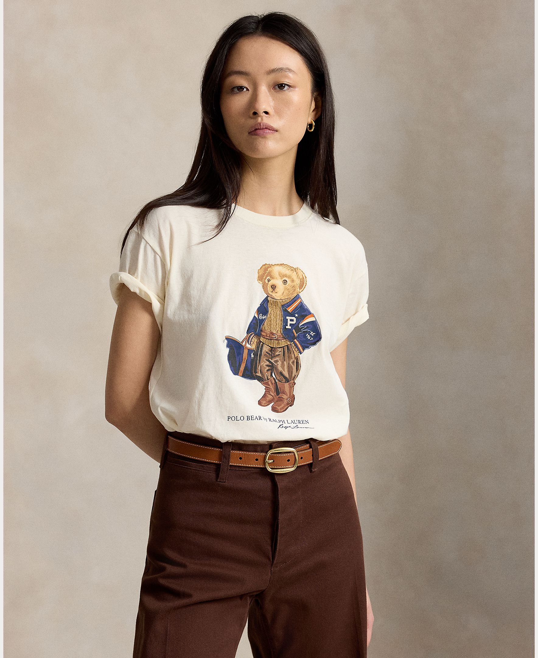 Imagem 0 de T-shirt de algodão com Polo Bear