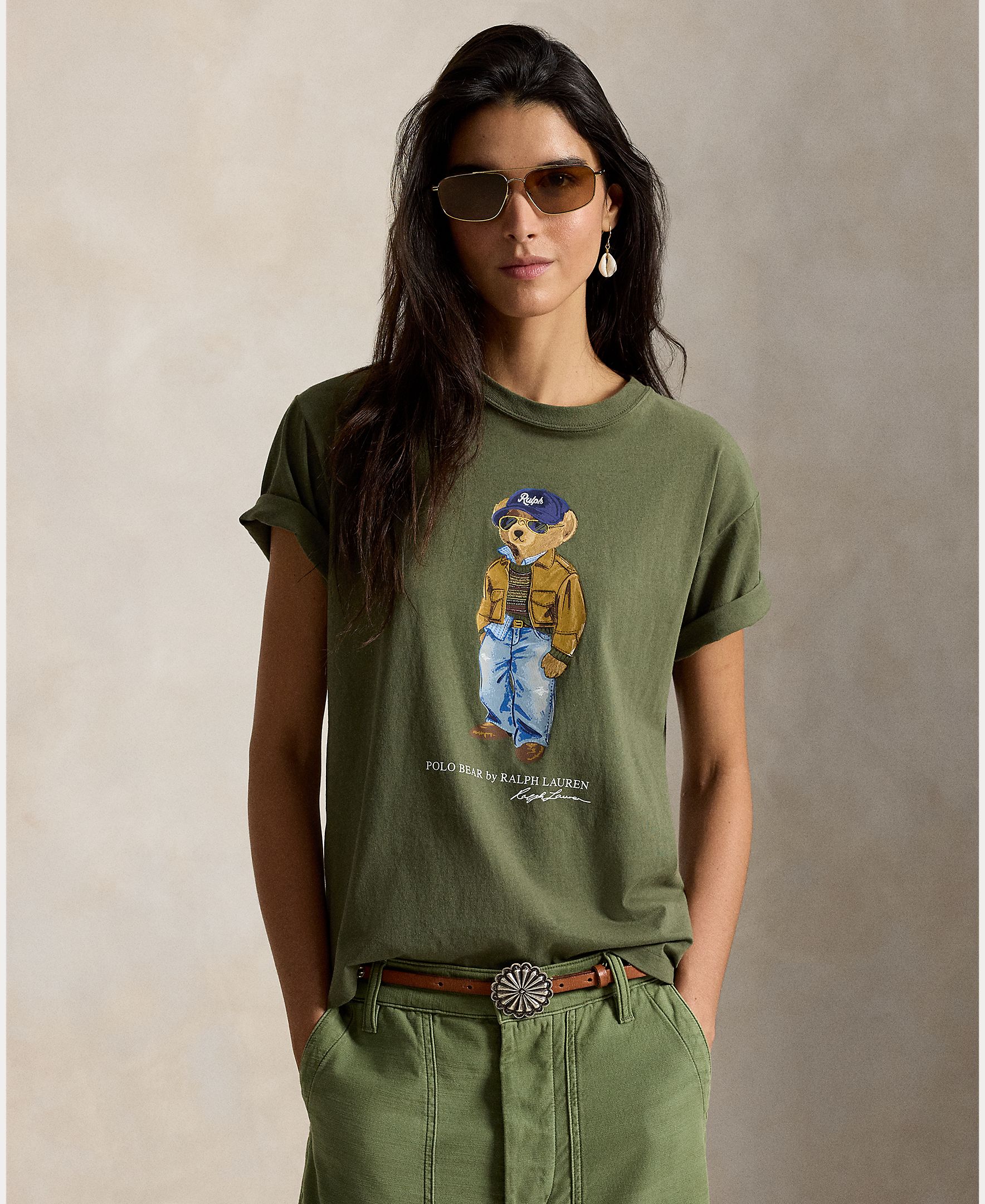 Imagem 0 de T-shirt de algodão com Polo Bear