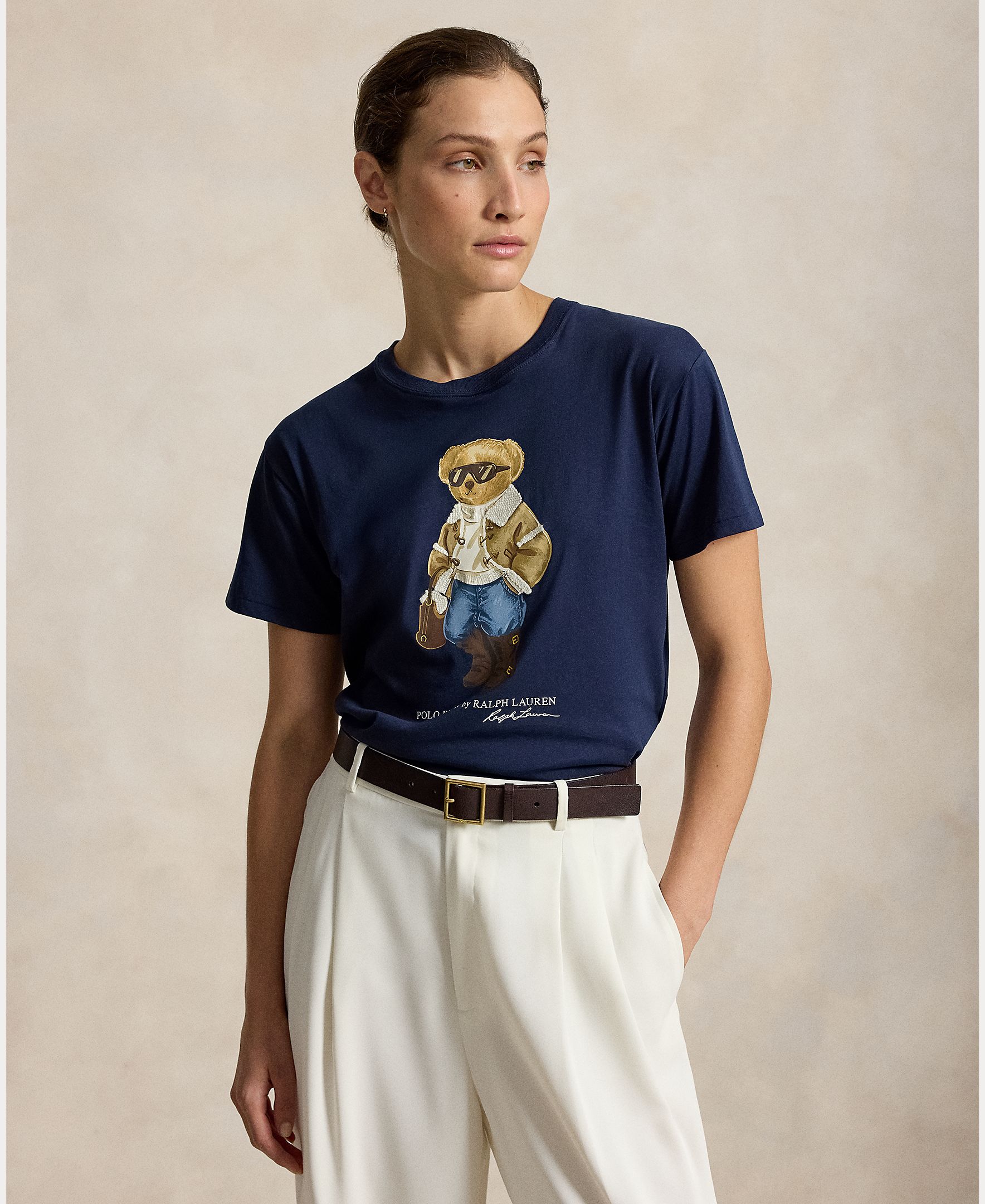 Imagem 0 de T-shirt de algodão com Polo Bear