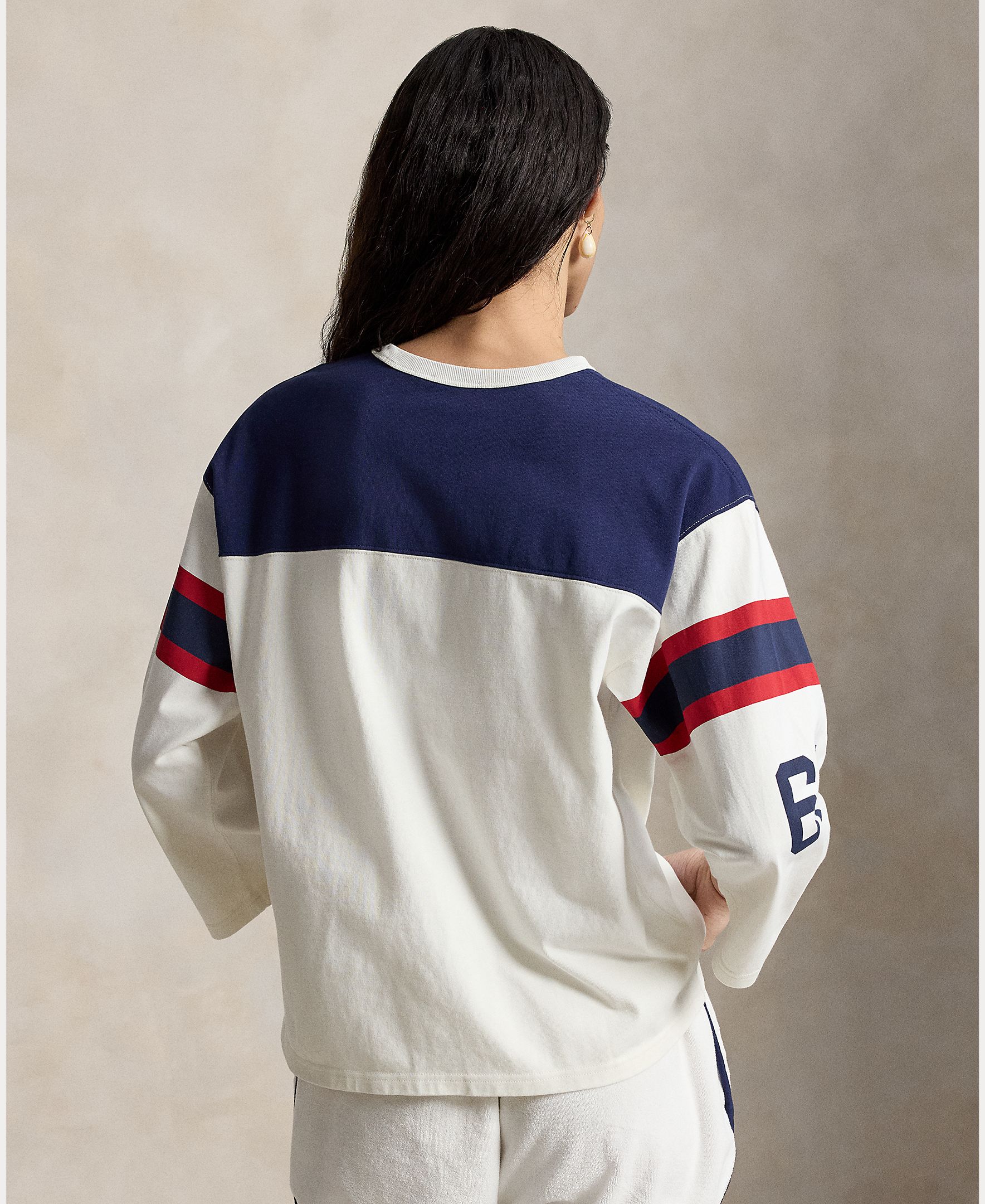 Camisola de Manga Comprida com Polo Bear Azul/Branco-2