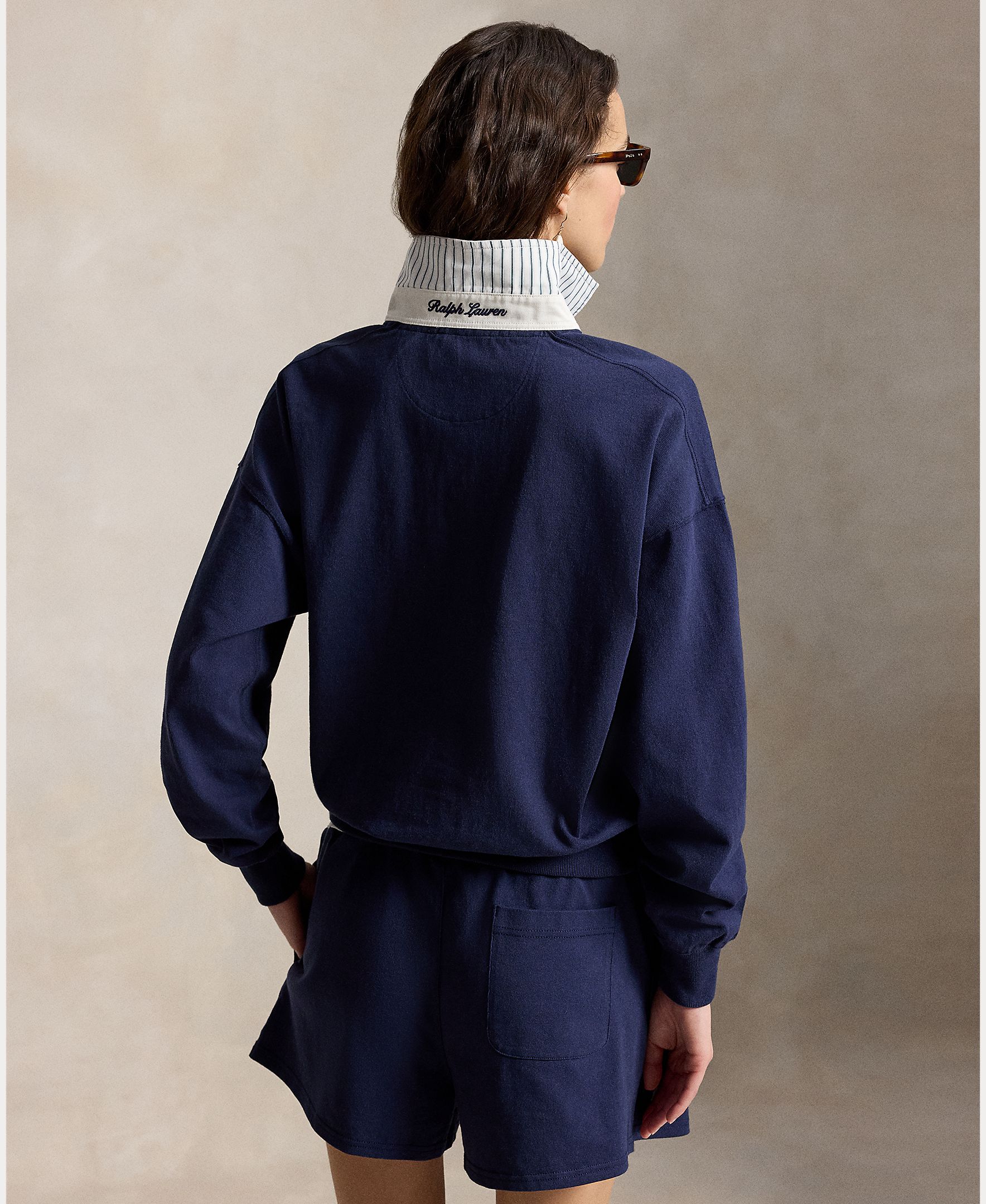 Sweatshirt com Colarinho de Polo Wimbledon Azul-marinho-2