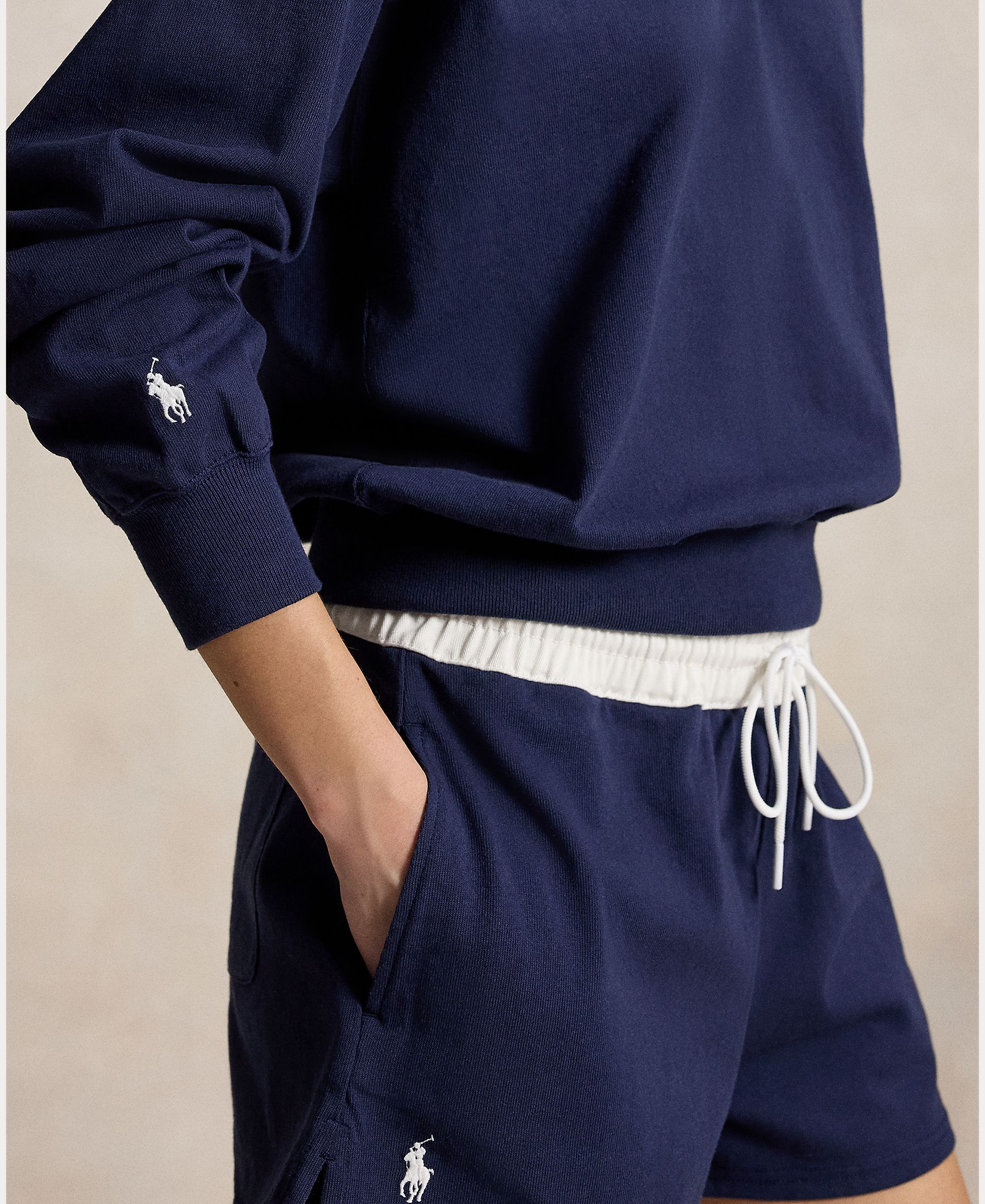 Sweatshirt com Colarinho de Polo Wimbledon Azul-marinho-3