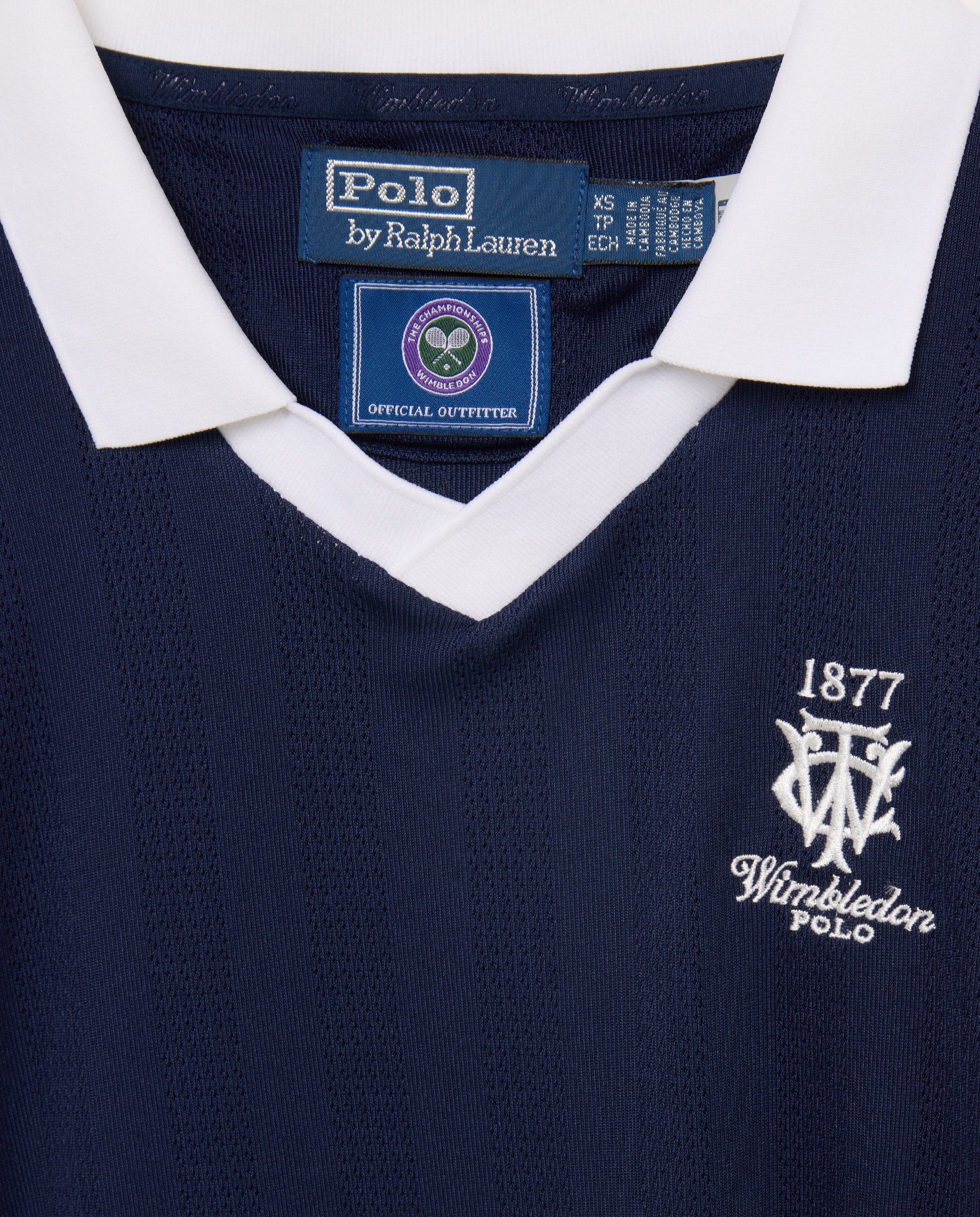 Polo de Manga Curta Wimbledon Azul-marinho-5