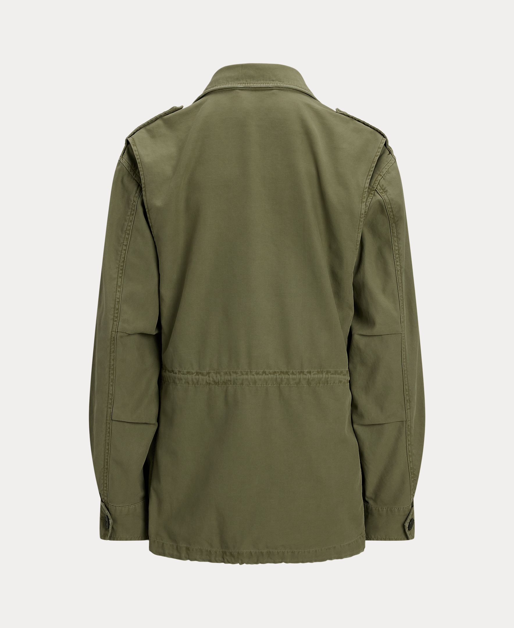 Parka de Algodão de Estilo Militar Verde-militar-9