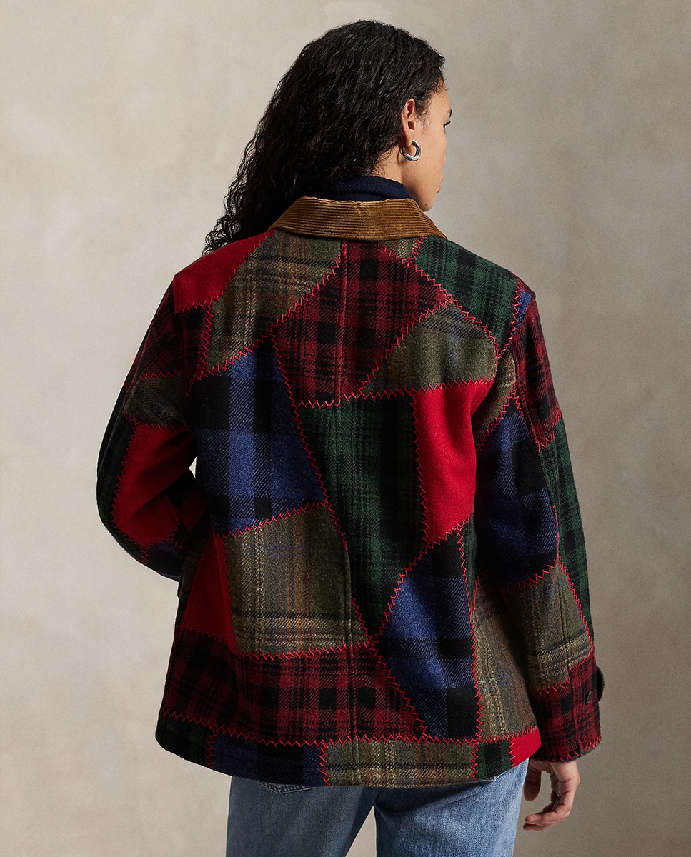 Casaco de Lã com Estampado Multicolor-3