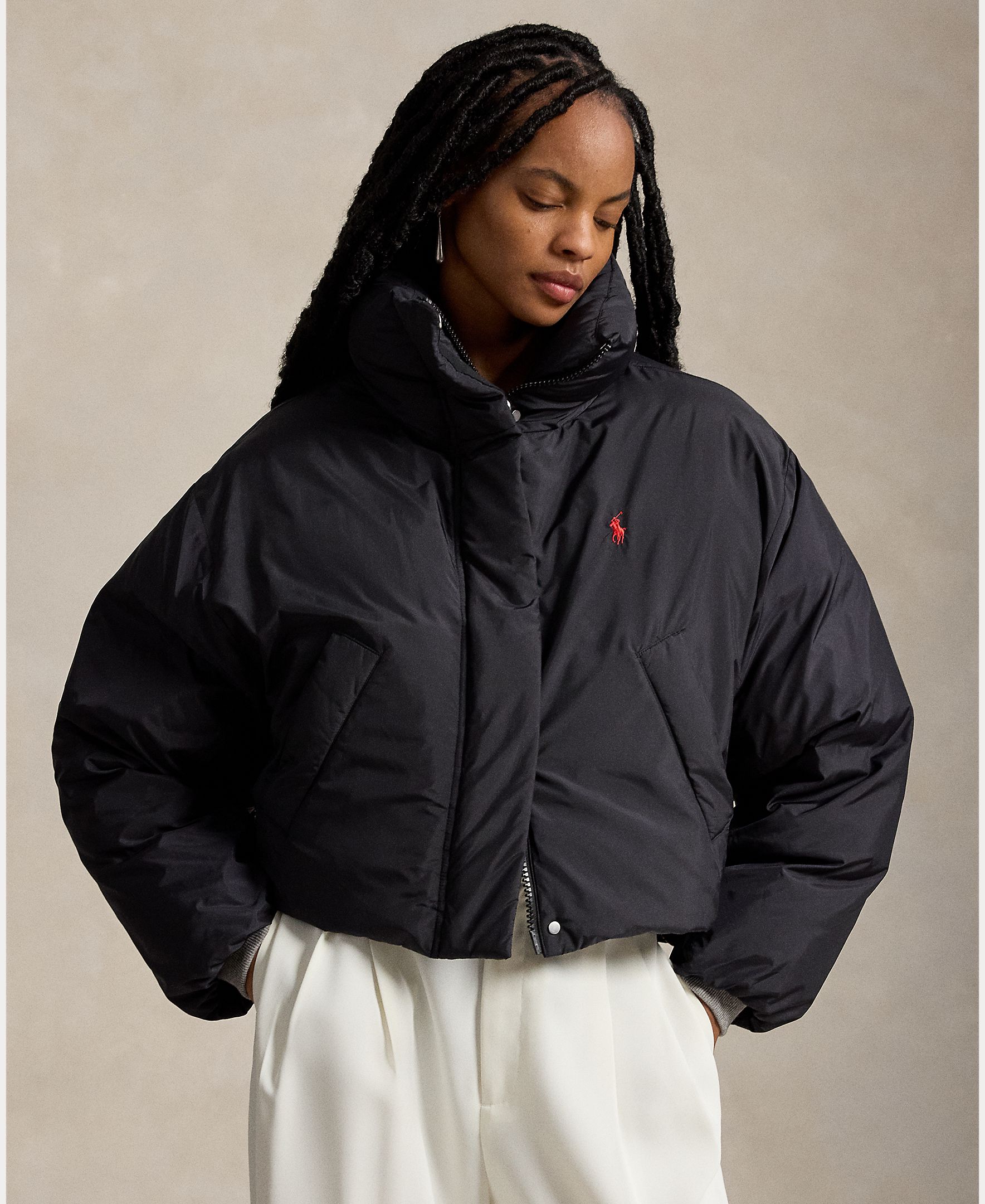 Plumiífero de mujer corto de plumón - Polo Ralph Lauren - Negro Negro-3