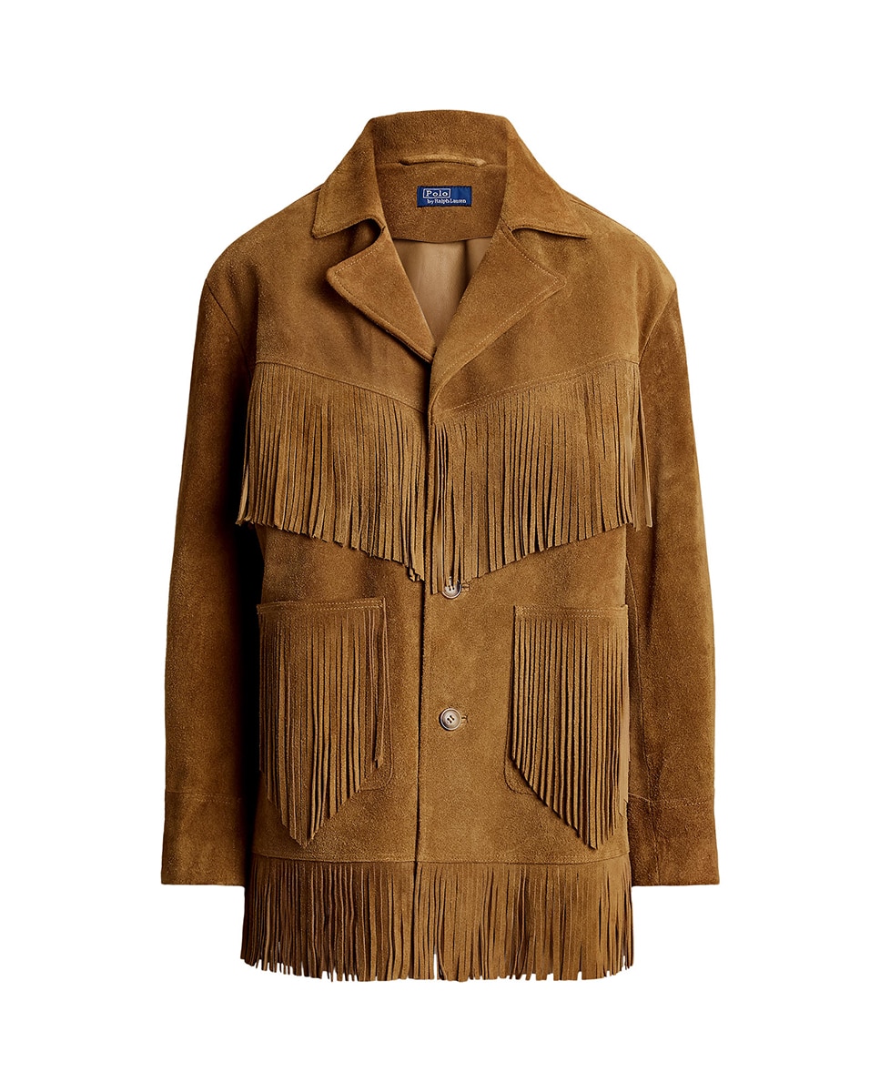 Imagen 6 de Chaqueta de mujer de ante con flecos - Polo Ralph Lauren - Beige Beige