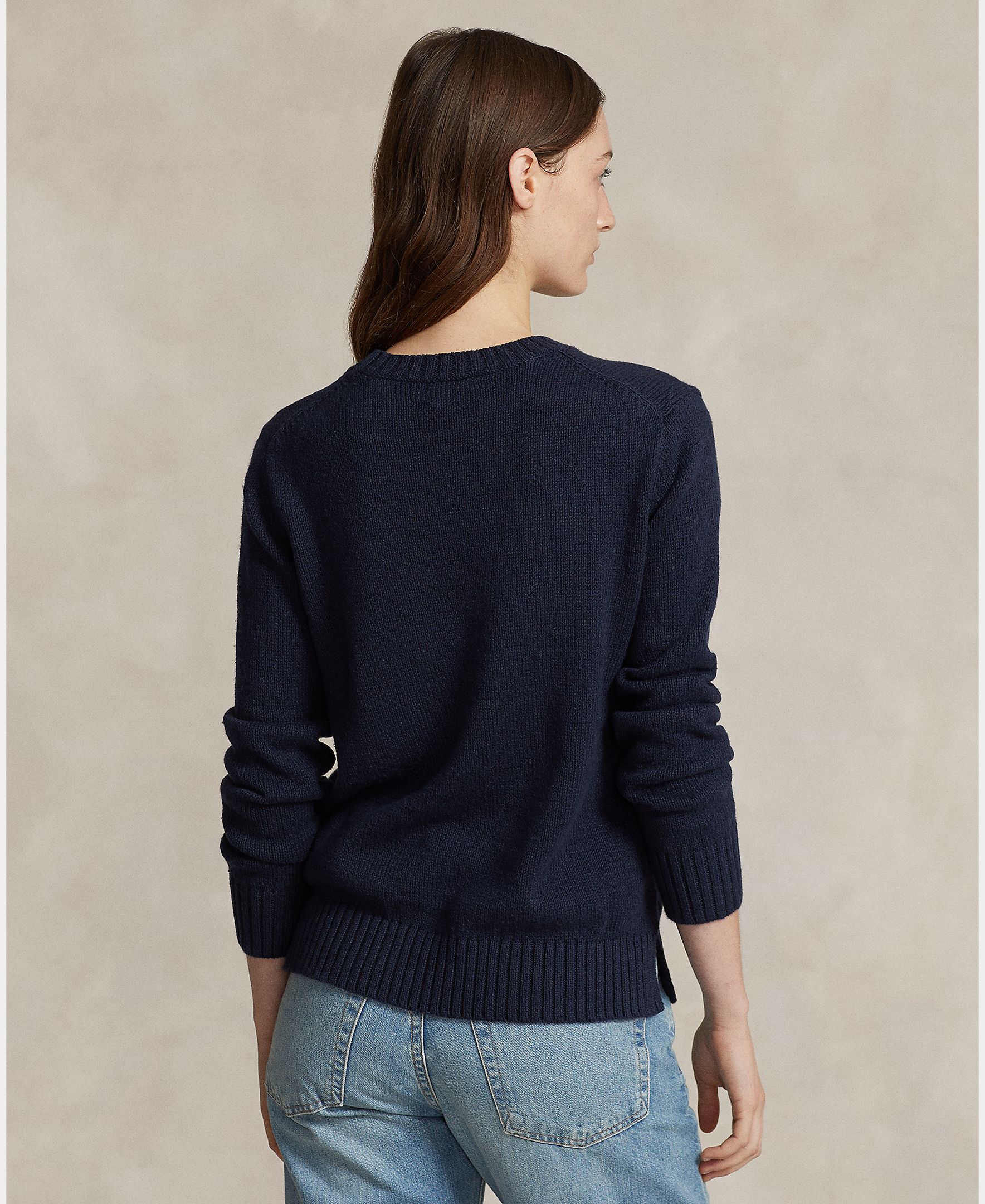 Camisola de Malha de Manga Comprida com Polo Bear Azul-marinho-3