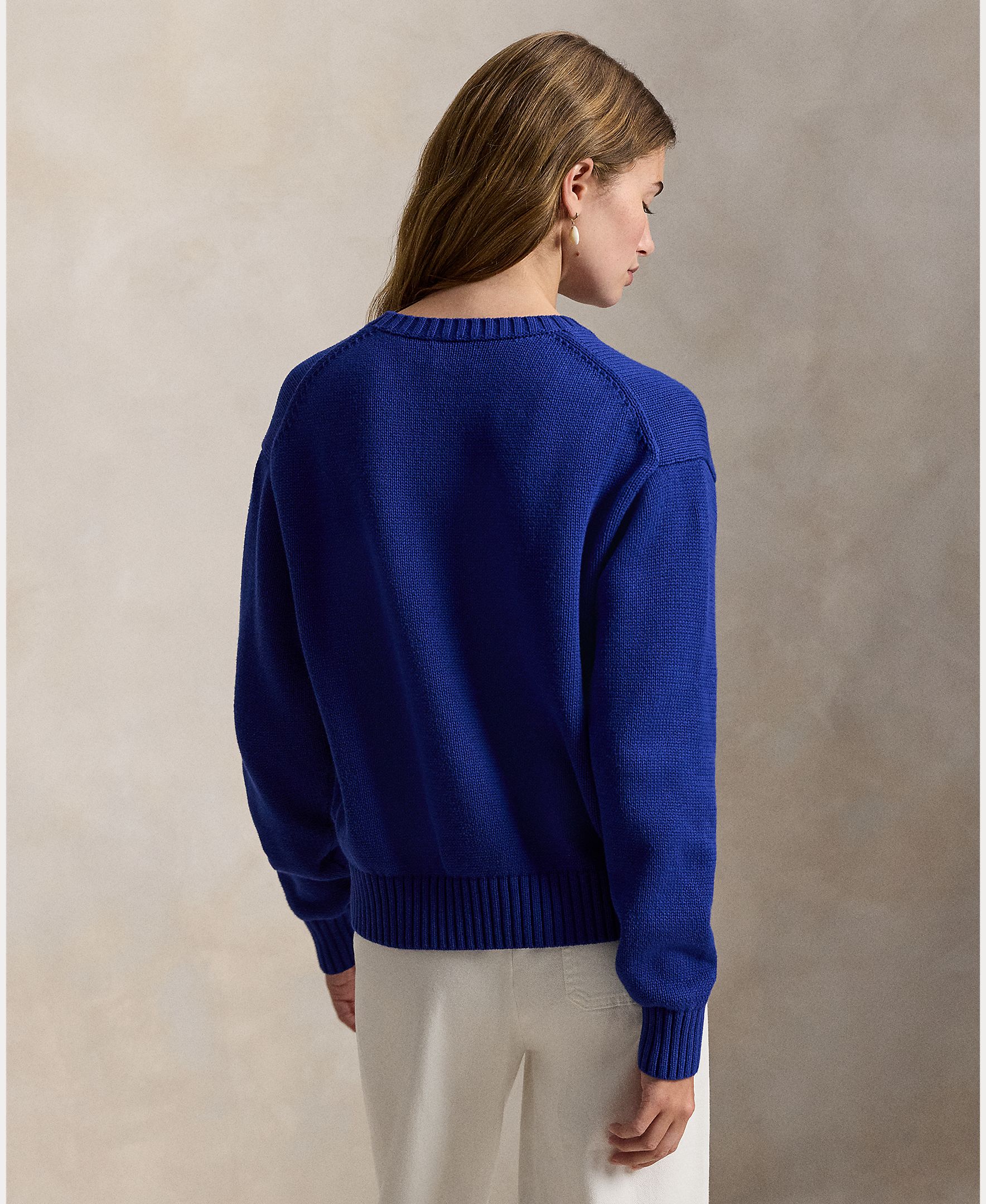 Camisola de Malha de Algodão com Polo Bear Azul-marinho-3
