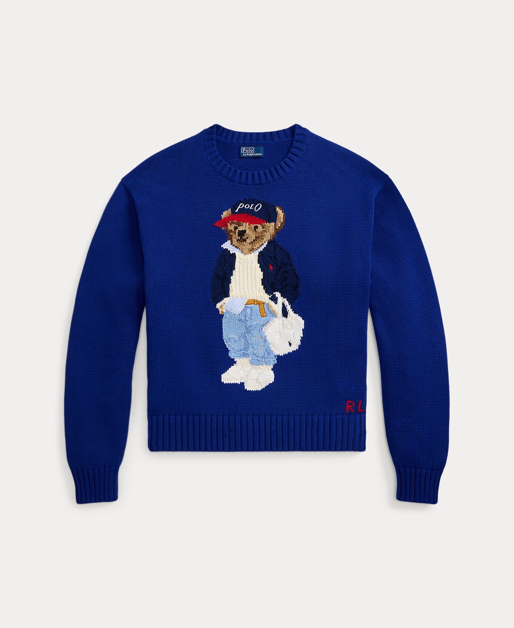 Camisola de Malha de Algodão com Polo Bear Azul-marinho-4