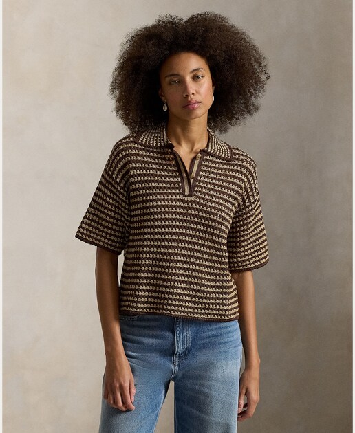 Imagem 0 de Camisola de Malha de Algodão Tipo Polo