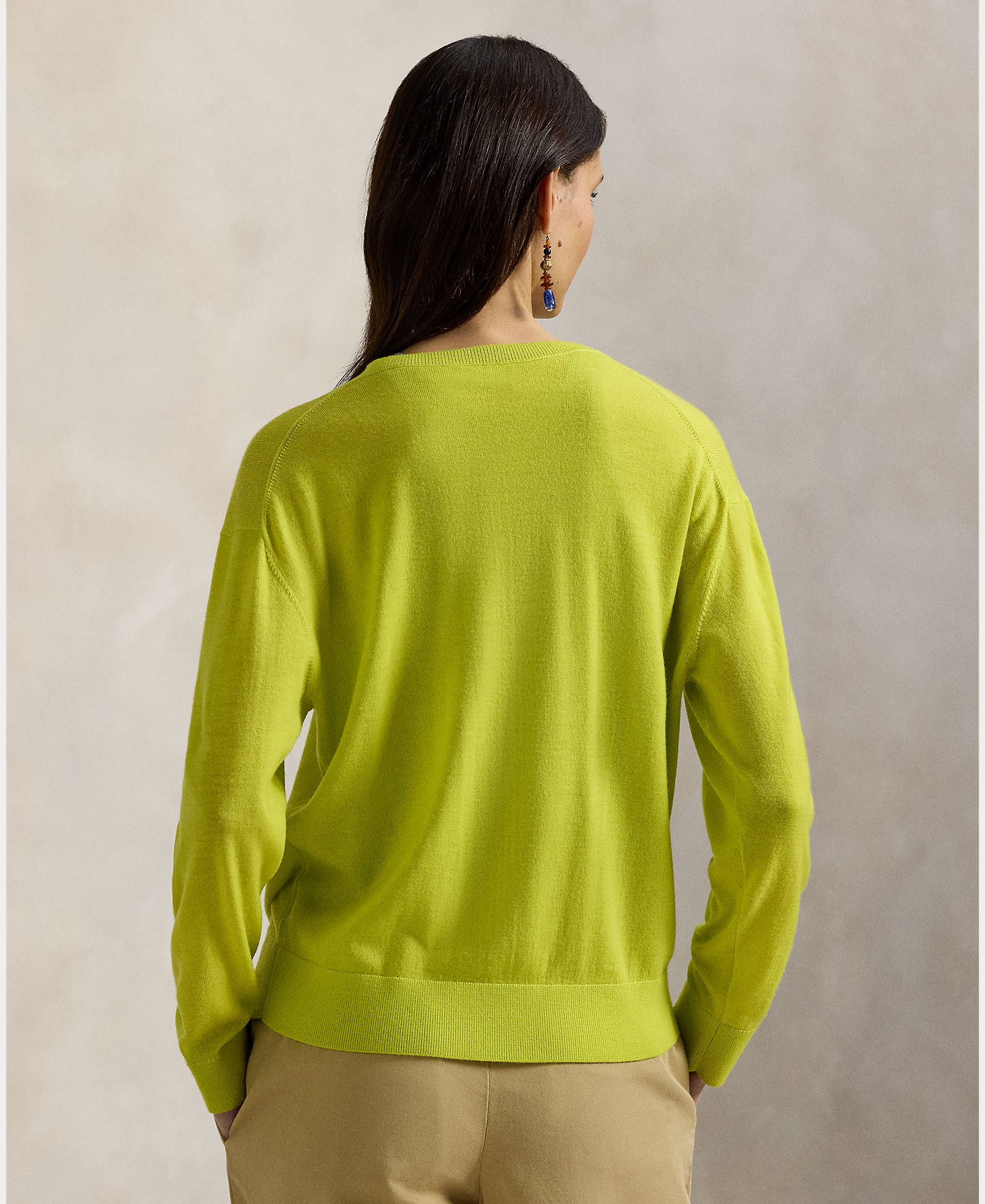 Camisola de malha de lã com decote em bico Lima-3