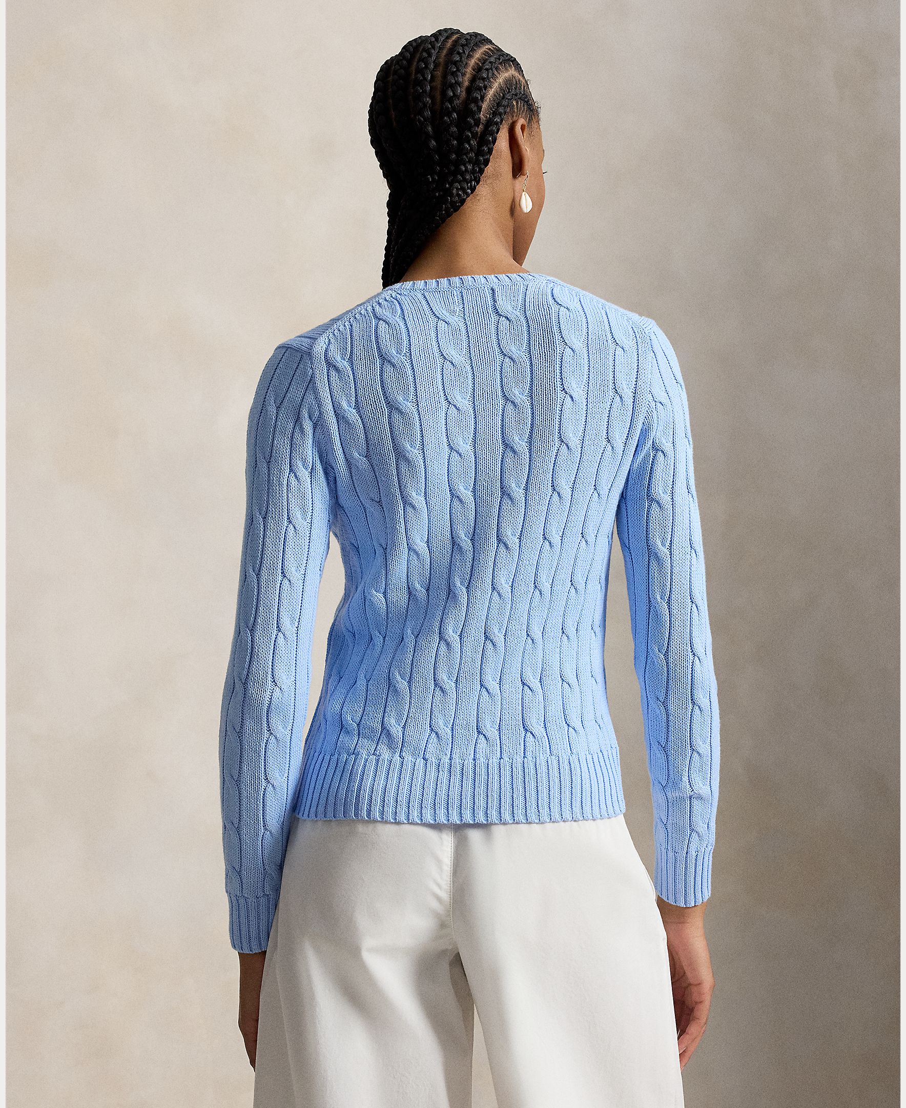 Camisola de malha do cabo de algodão Porcelana-3