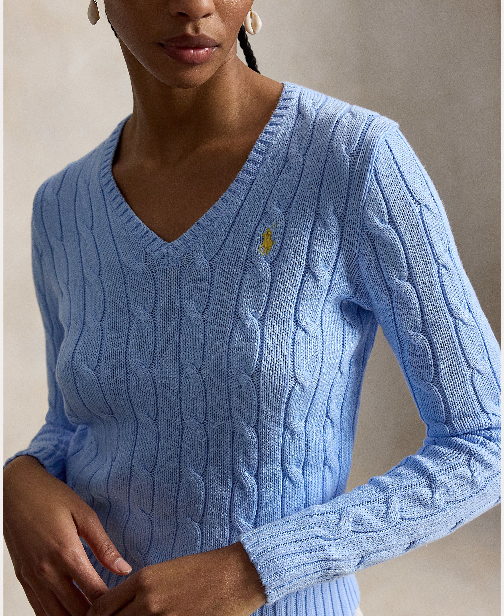 Camisola de malha do cabo de algodão Porcelana-4