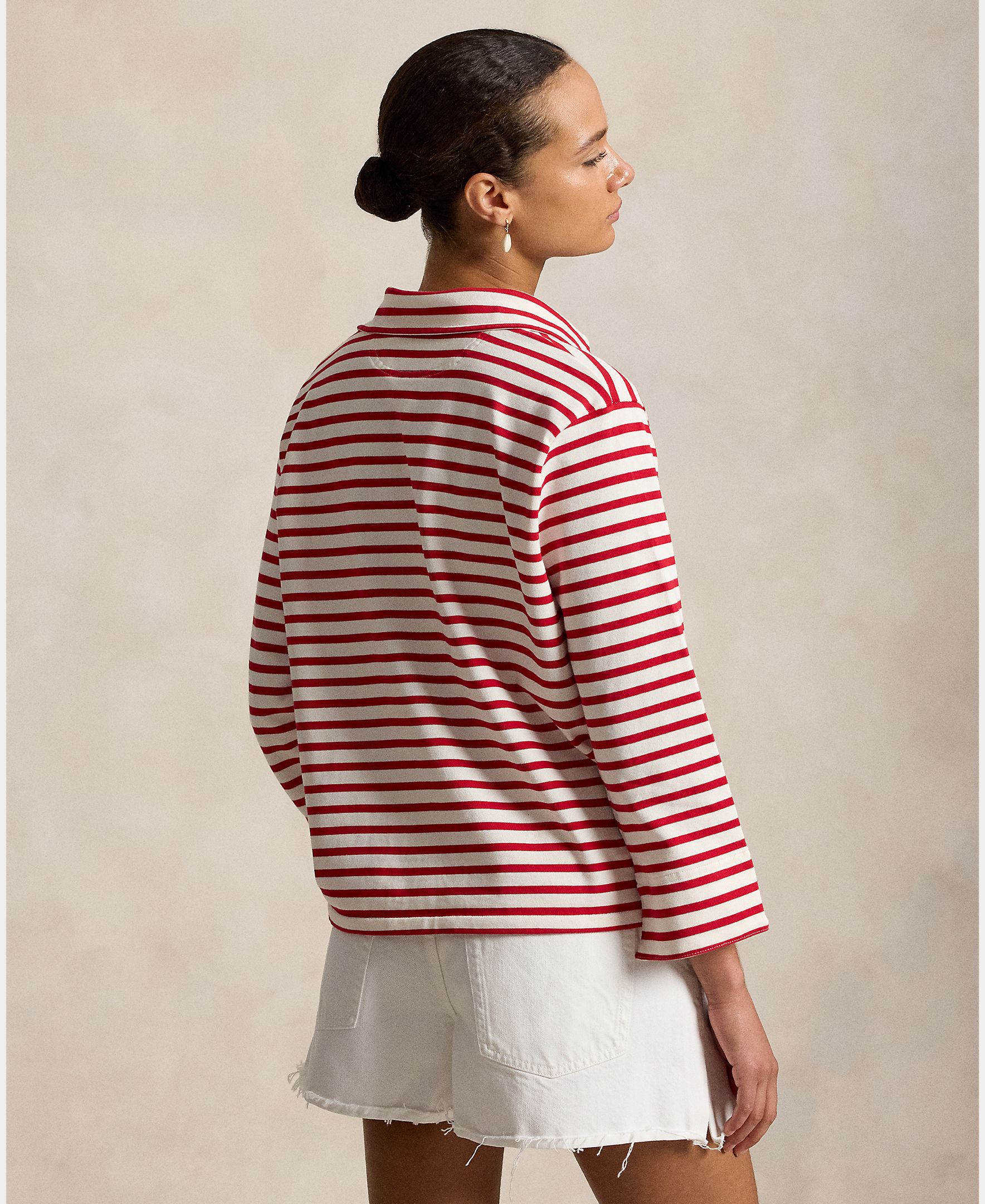 Sweatshirt de Algodão Estampada Branco / Vermelho-3