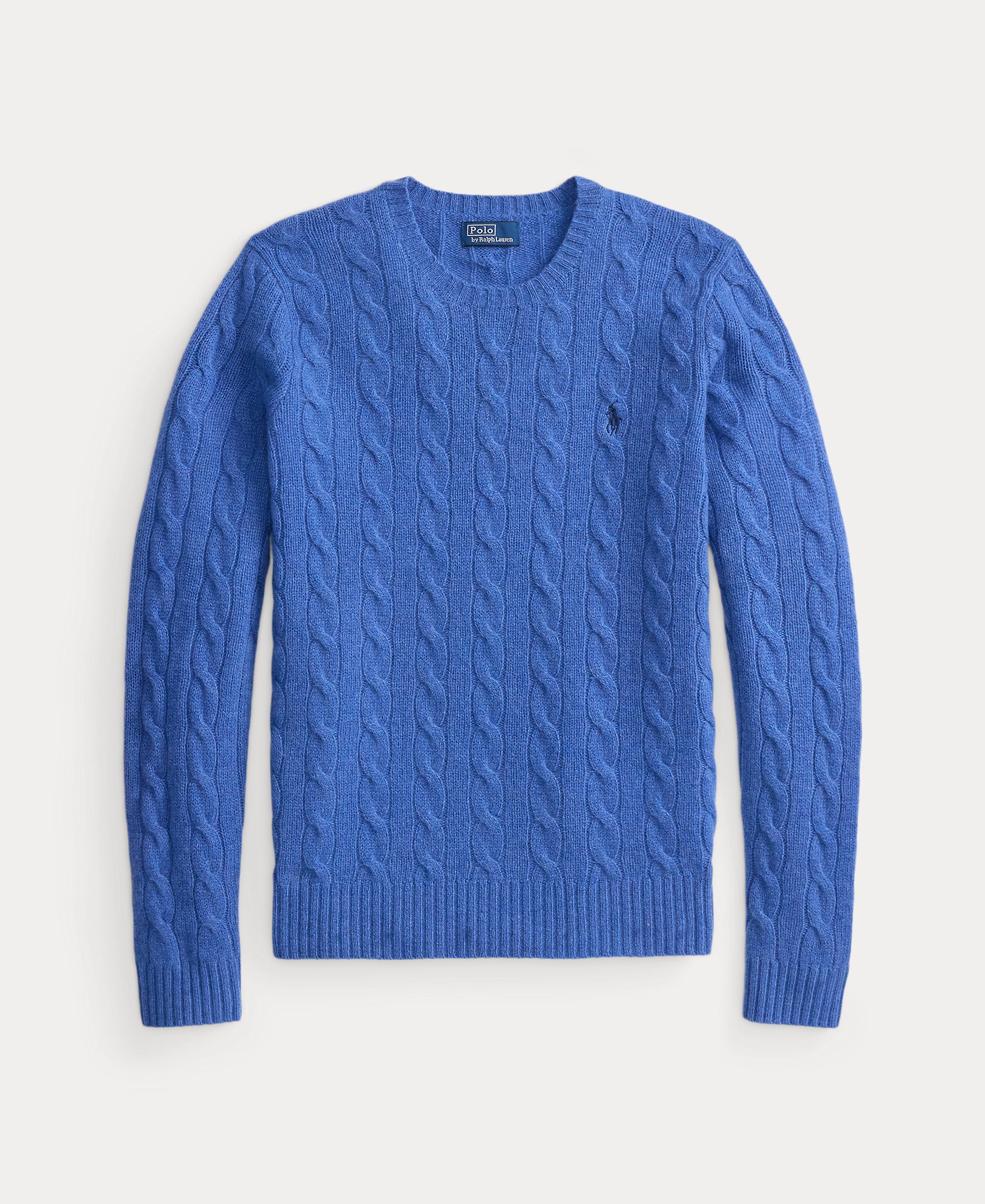 Jersey de mujer de lana y cachemira en punto de ochos - Polo Ralph Lauren - Azulón Azulón-6