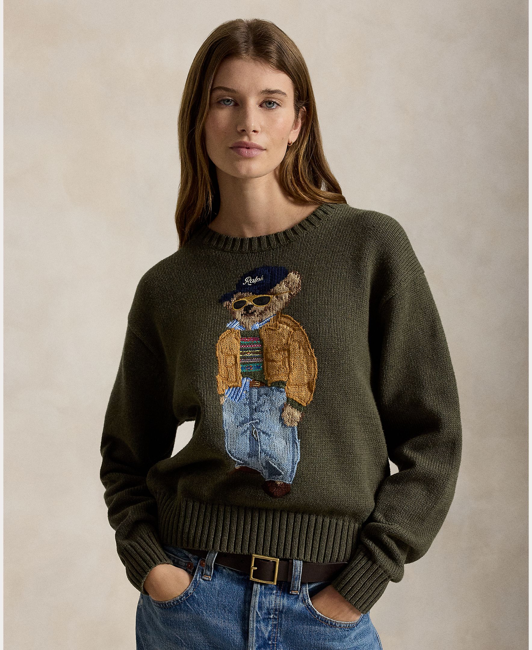 Imagem 0 de Camisola de Malha com Decote Redondo e Polo Bear