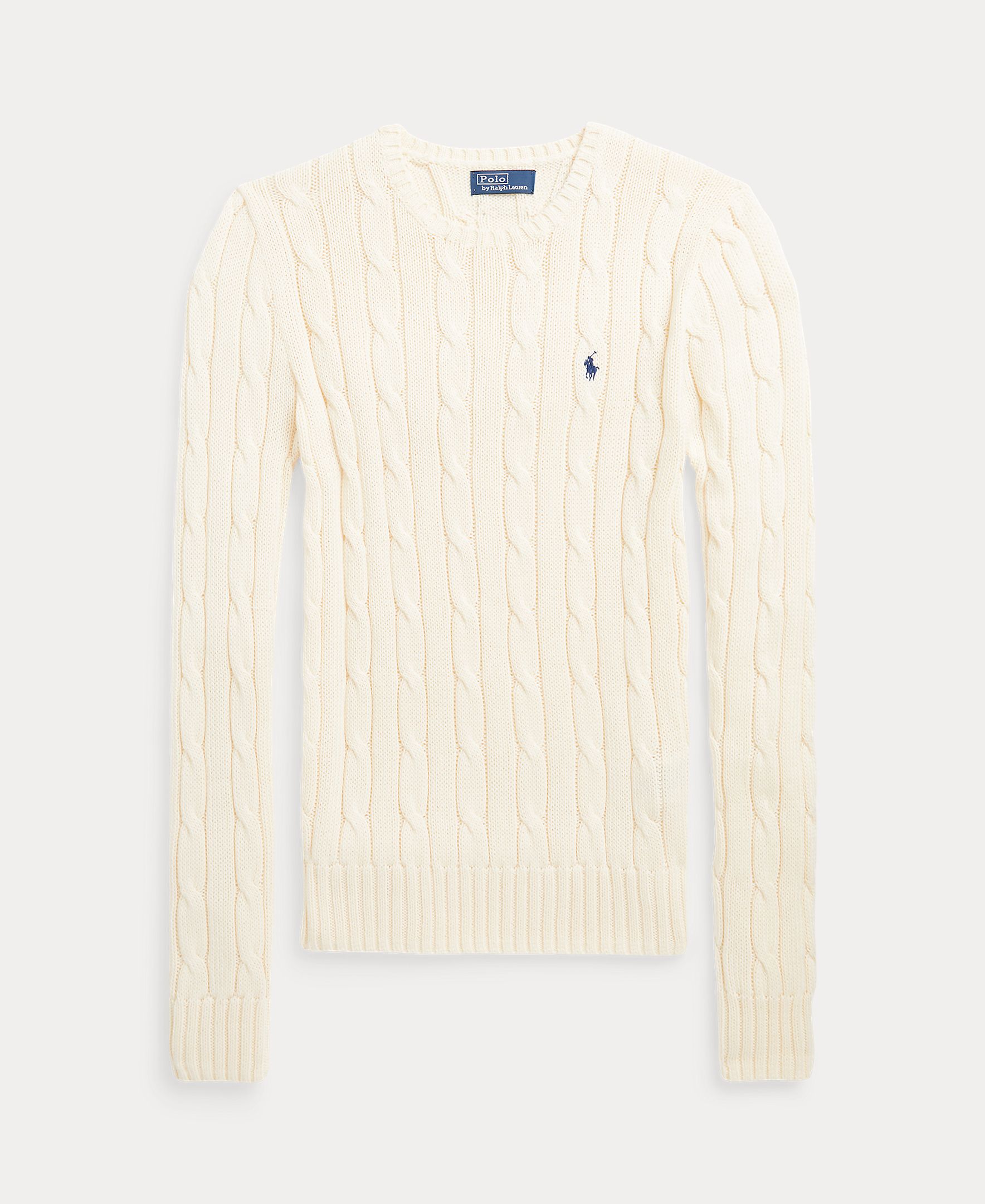Jersey de mujer de lana y cachemira en punto de ochos - Polo Ralph Lauren - Blanco Blanco-6