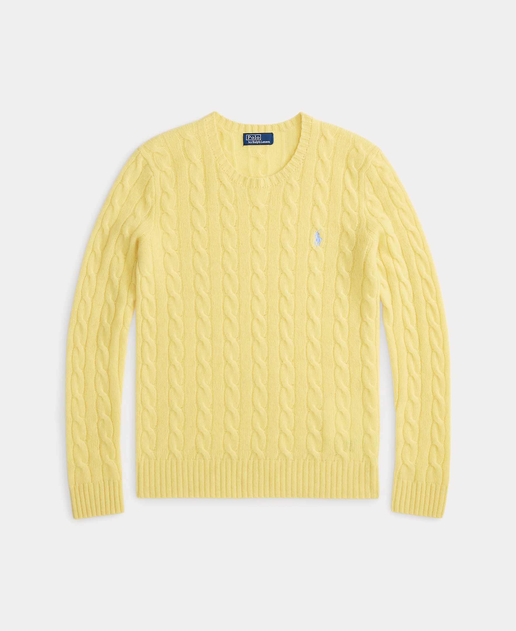 Camisola de Malha de Lã e Caxemira em Malha do Cabo Amarelo-5