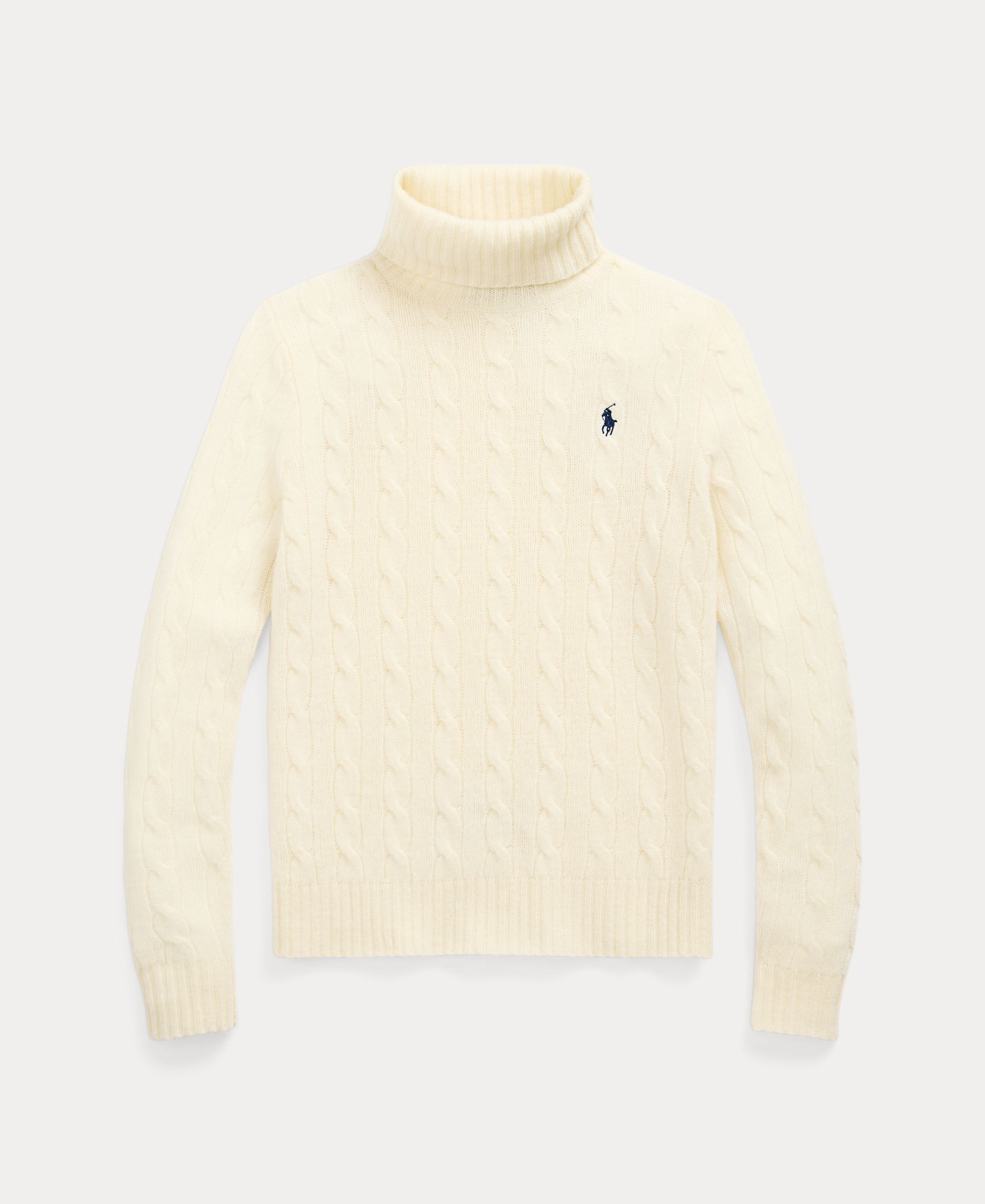 Jersey de mujer de cashmere y lana con cuello vuelto - Polo Ralph Lauren - Crudo Crudo-5