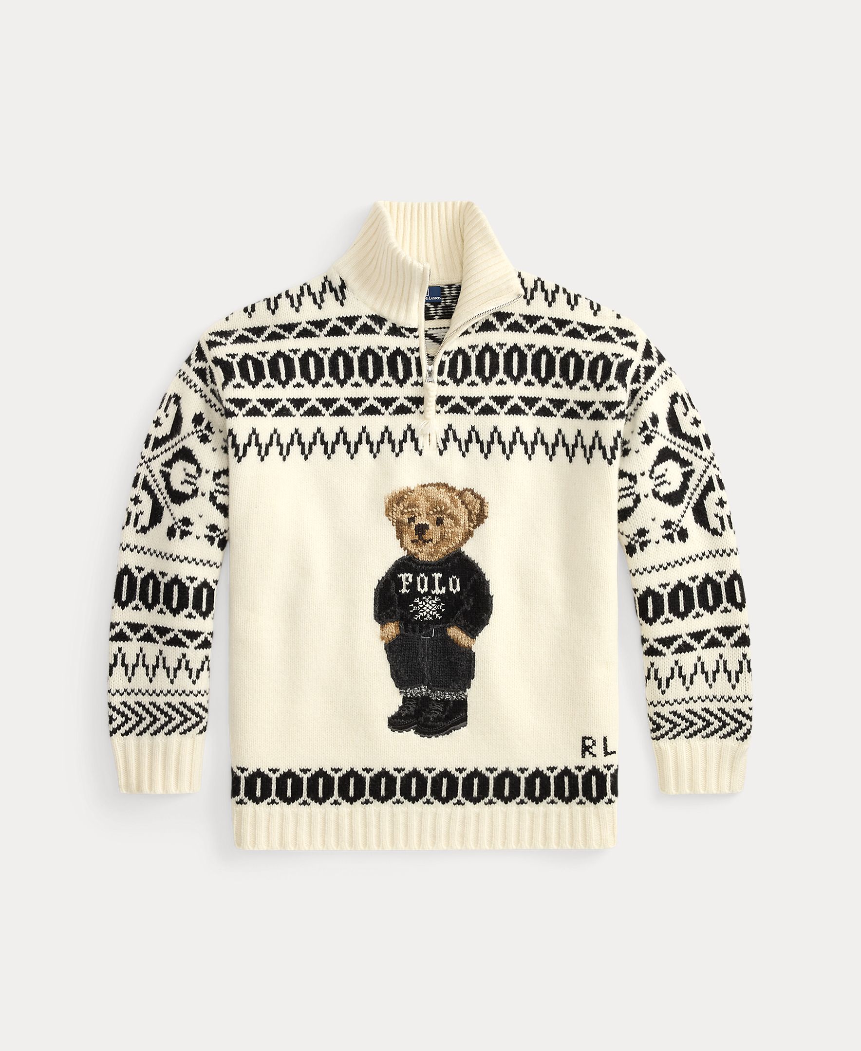 Jersey de mujer de cashmere y lana con Polo Bear - Polo Ralph Lauren - Crudo Crudo-5