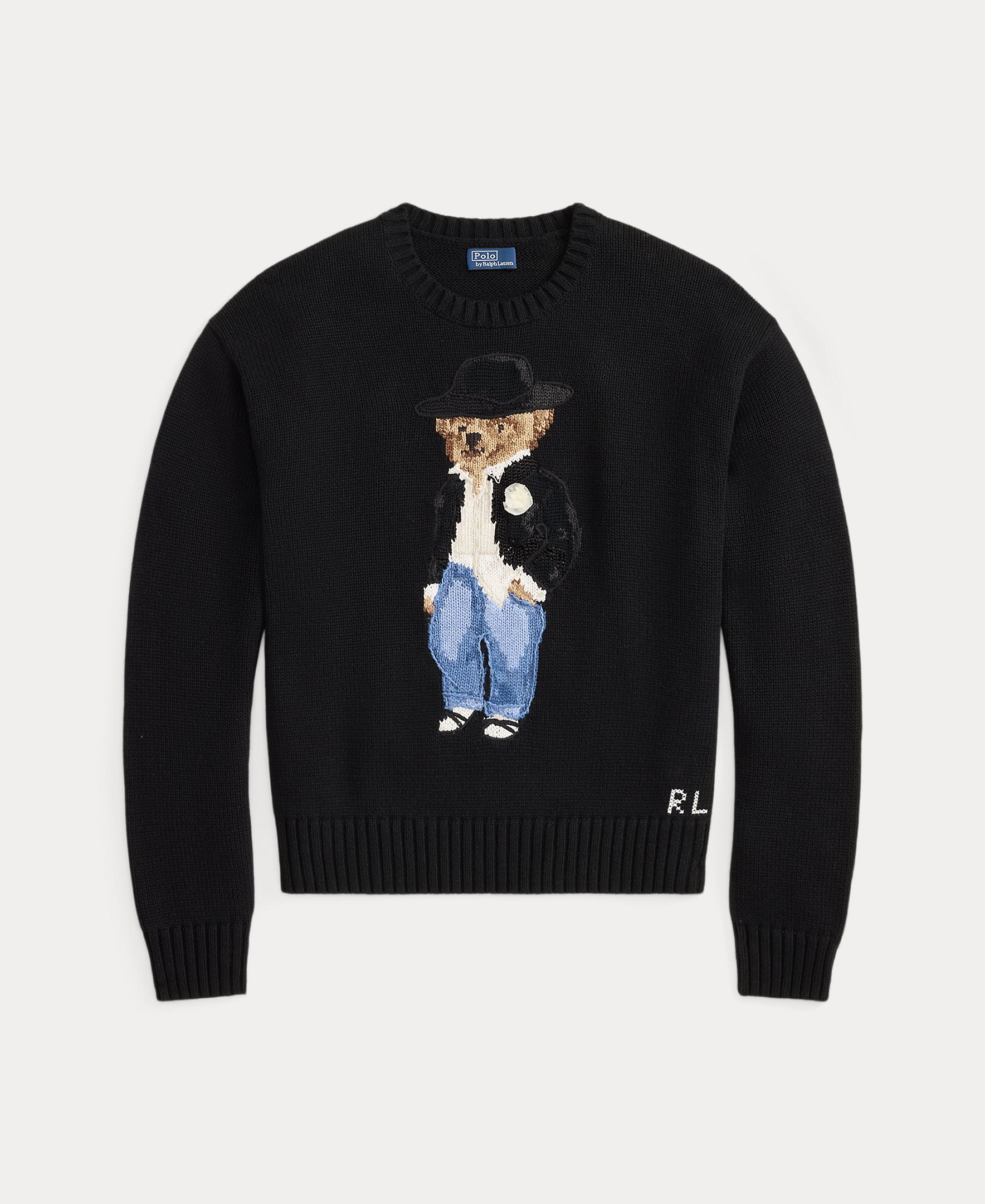 Jersey de mujer de algodón con Polo Bear - Polo Ralph Lauren - Negro Negro-5