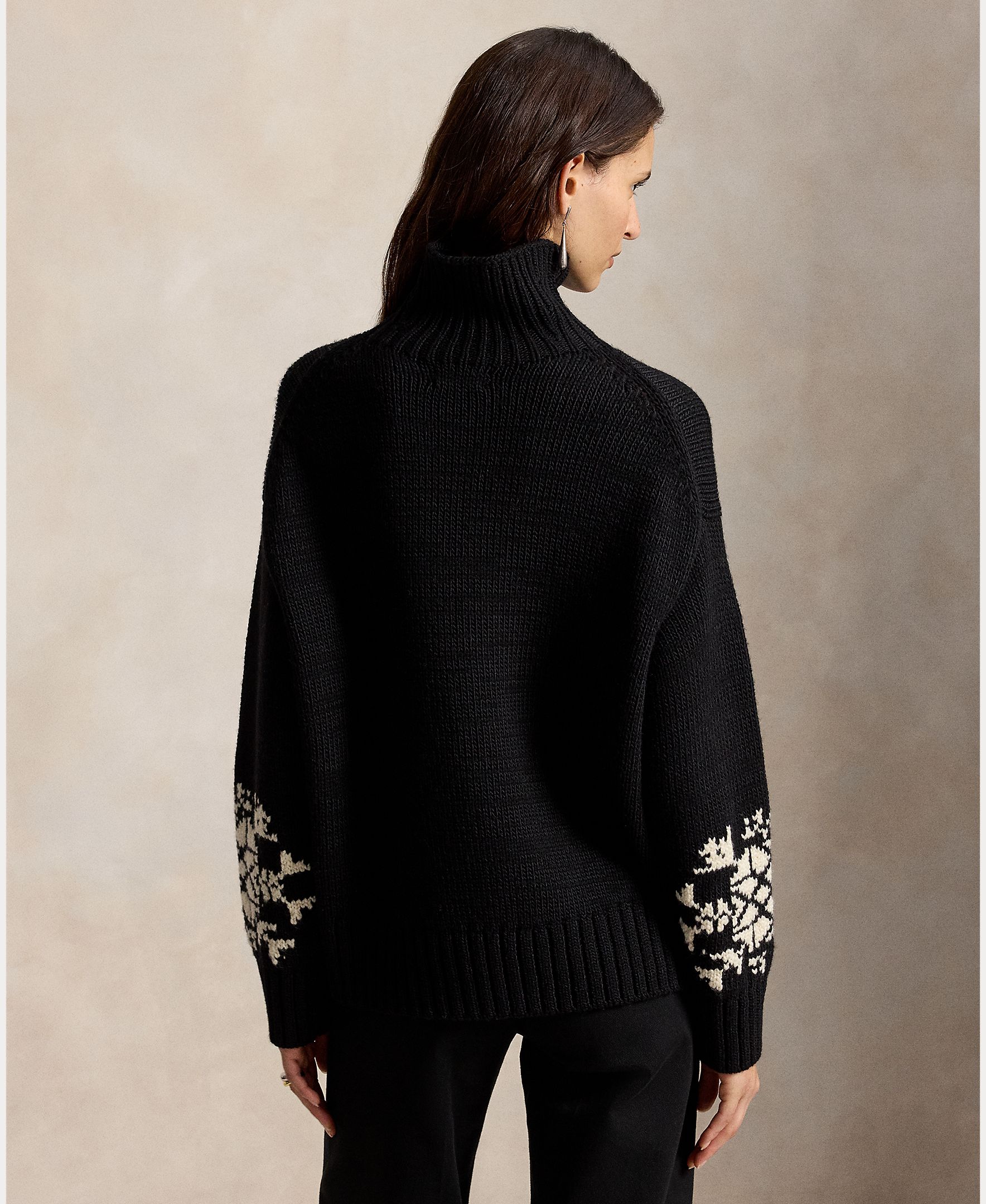 Jersey de mujer de lana con cuello alto - Polo Ralph Lauren - Negro Negro-3