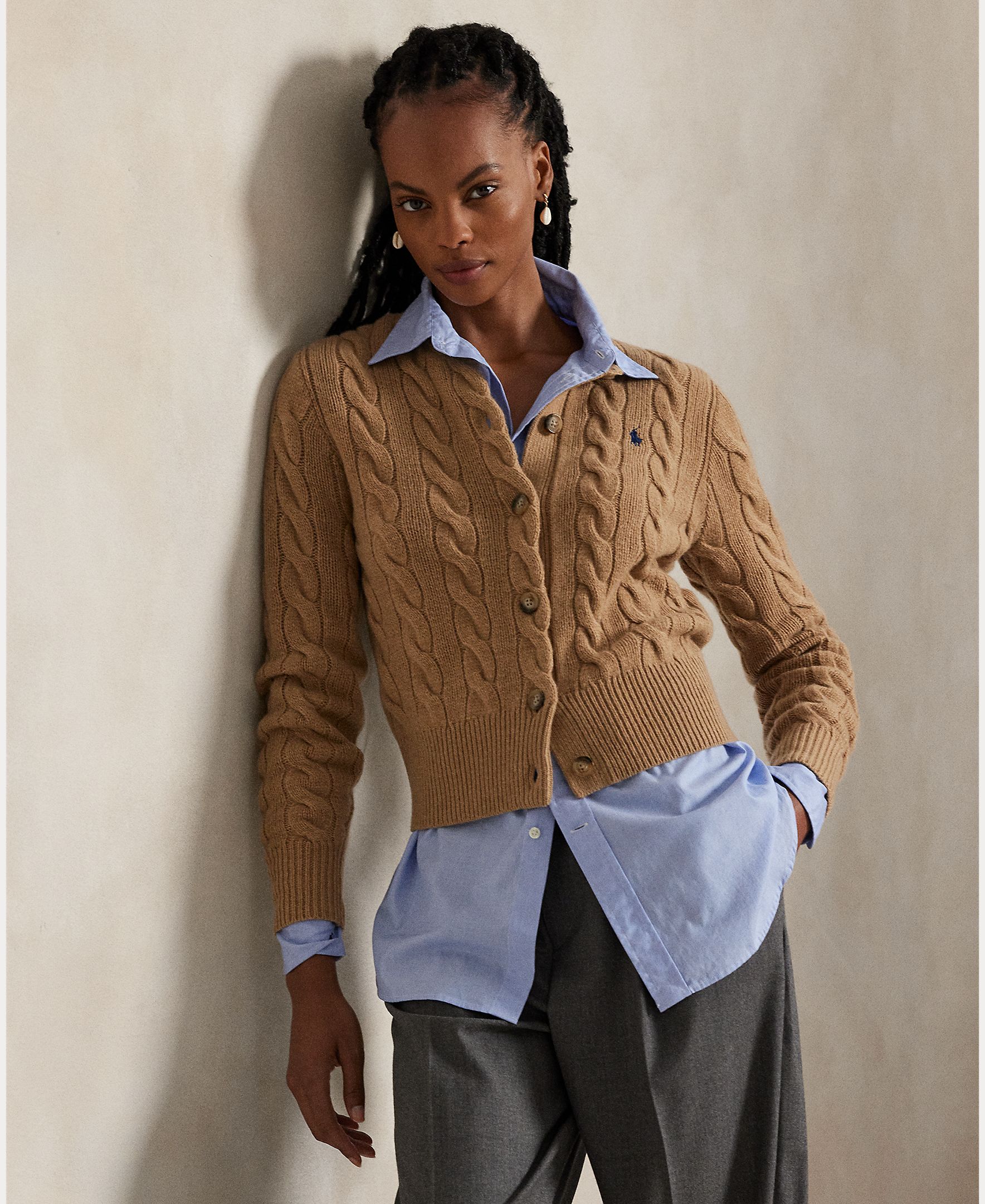 Cárdigan de mujer de lana y cachemira - Polo Ralph Lauren - Caramelo Caramelo-1