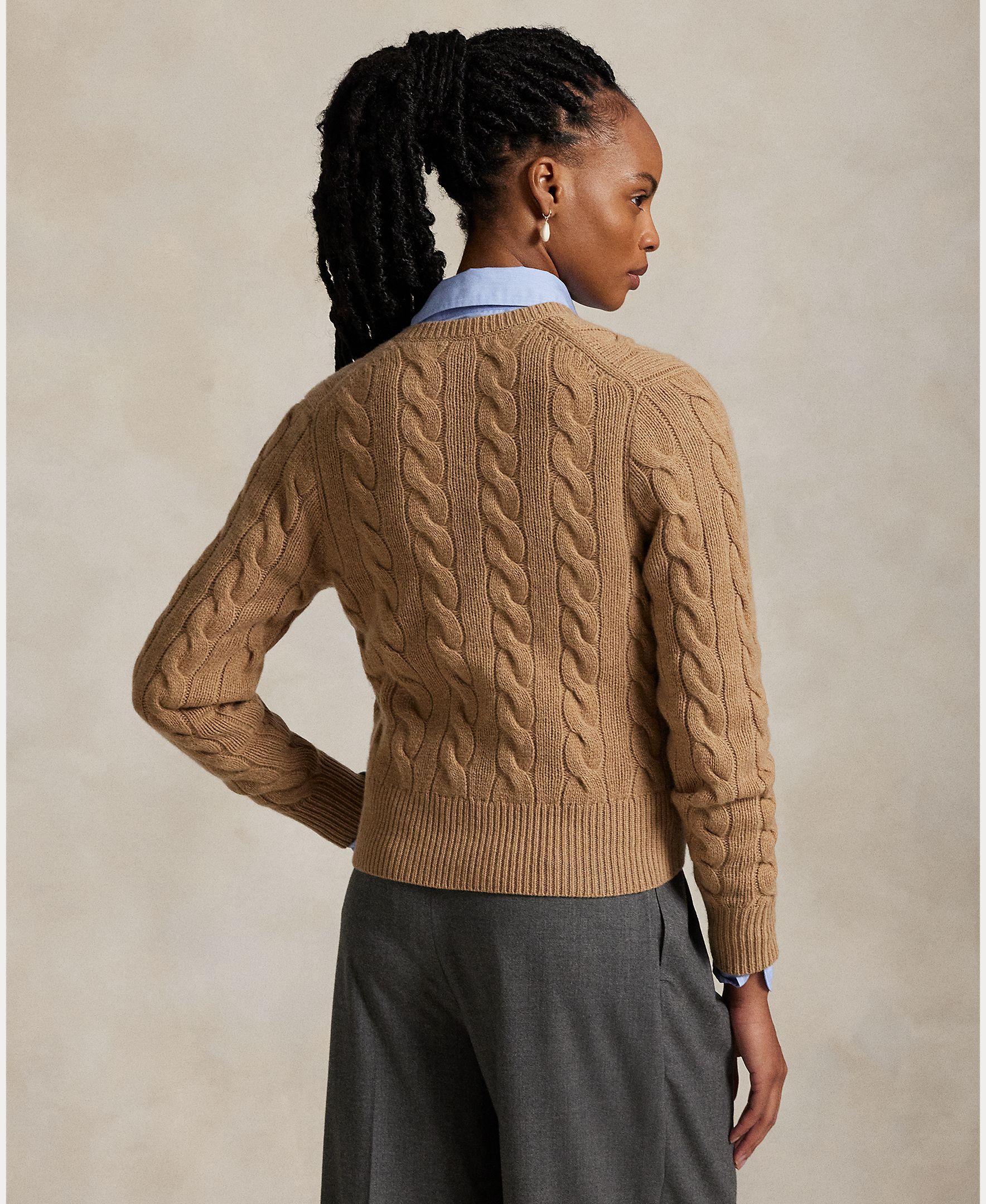 Cárdigan de mujer de lana y cachemira - Polo Ralph Lauren - Caramelo Caramelo-3