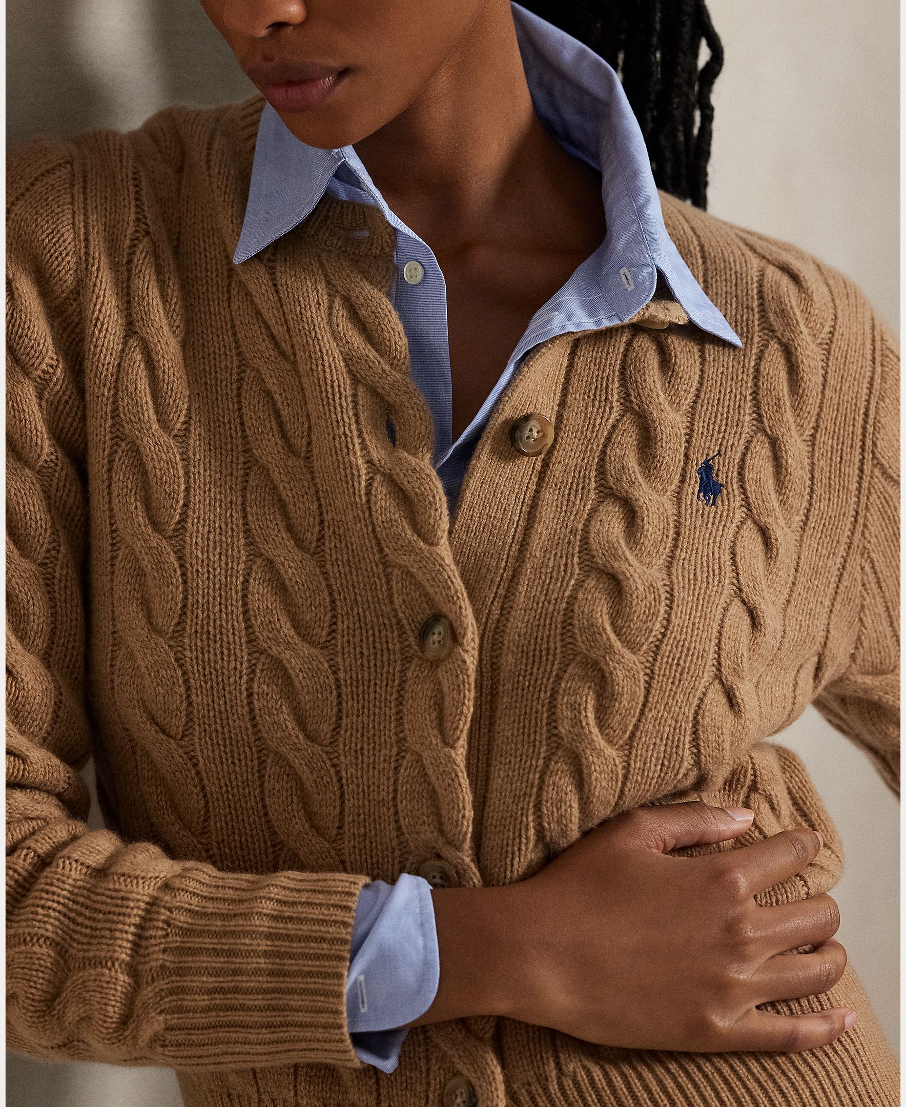 Cárdigan de mujer de lana y cachemira - Polo Ralph Lauren - Caramelo Caramelo-4