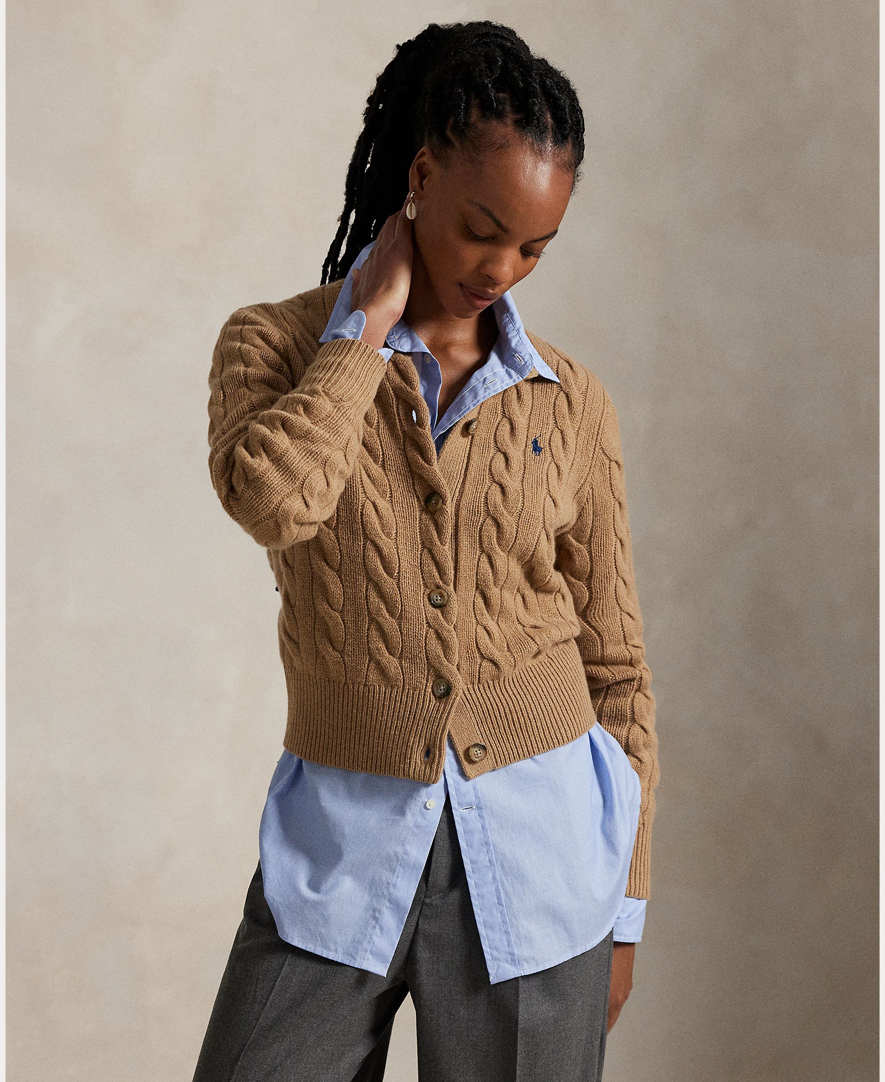 Cárdigan de mujer de lana y cachemira - Polo Ralph Lauren - Caramelo Caramelo-5