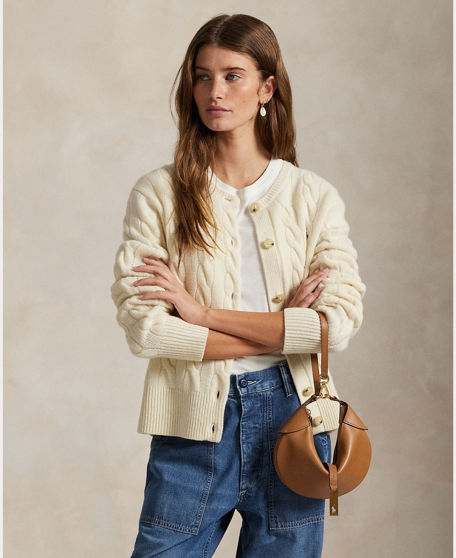 Cardigan de Lã e Caxemira Branco-5