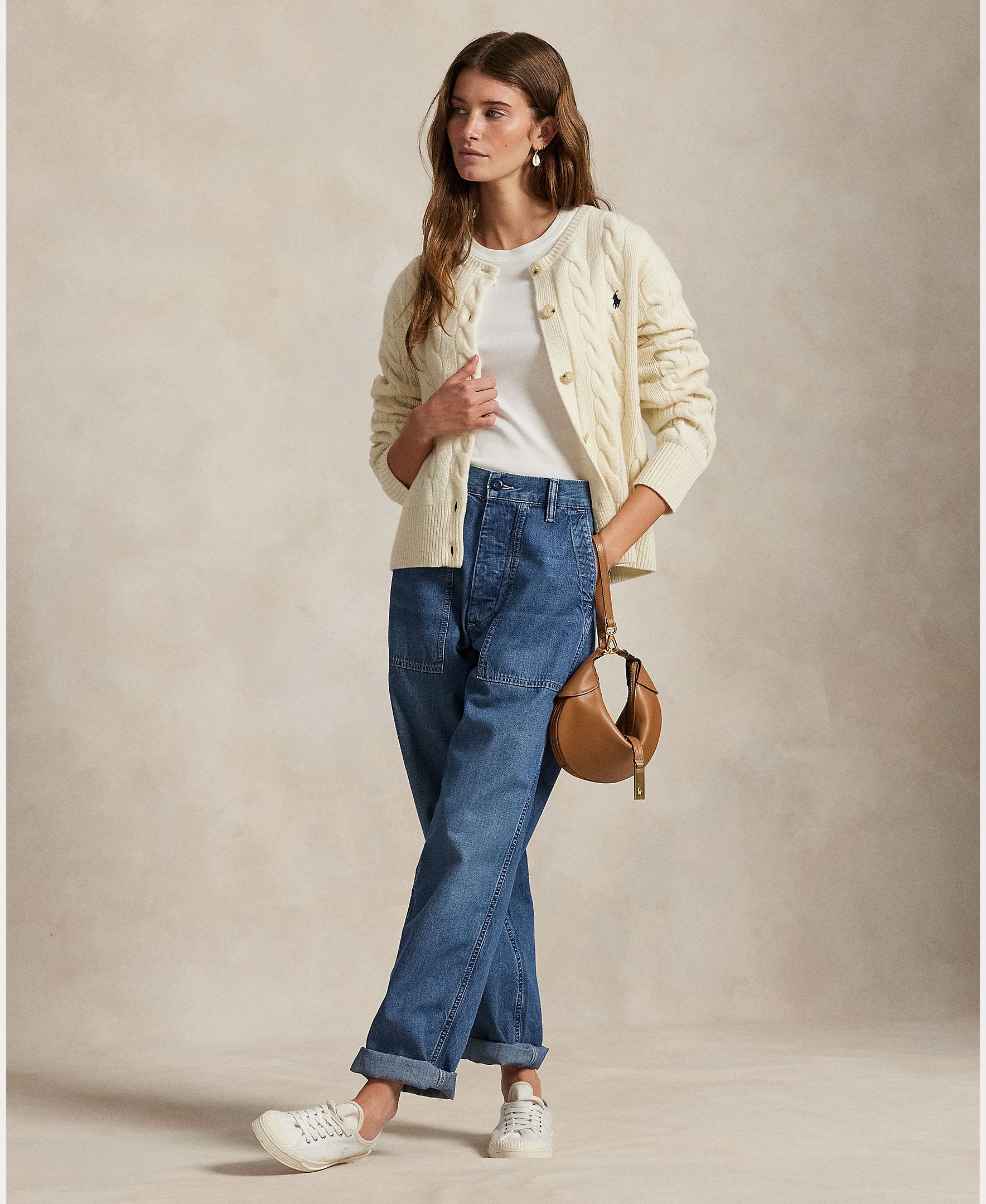 Cardigan de Lã e Caxemira Branco-7