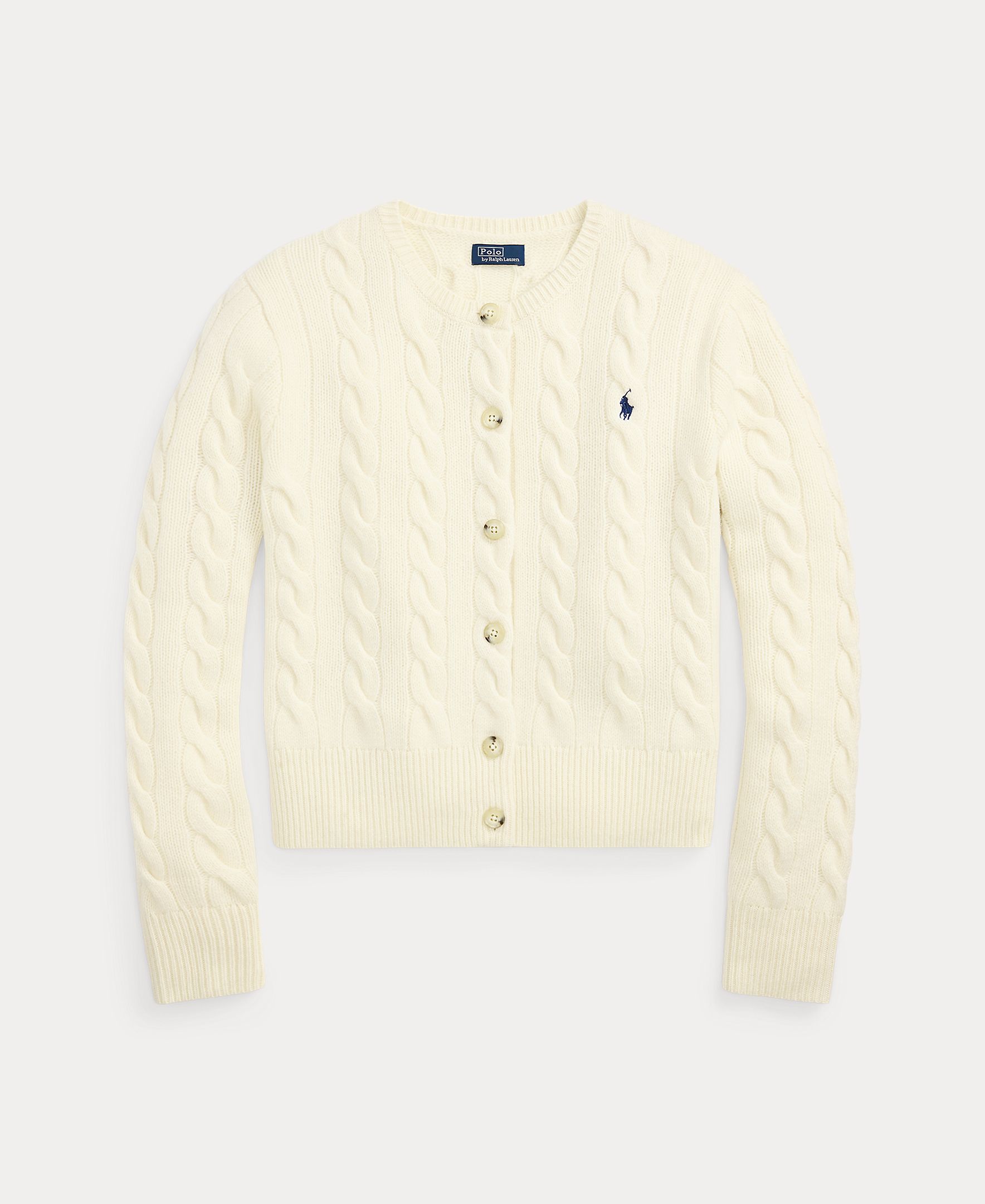 Cardigan de Lã e Caxemira Branco-6