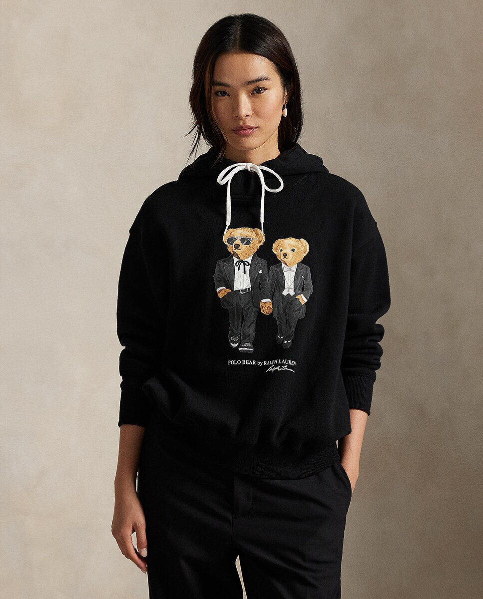 Sweatshirt de felpa com Polo Bear Preto-1