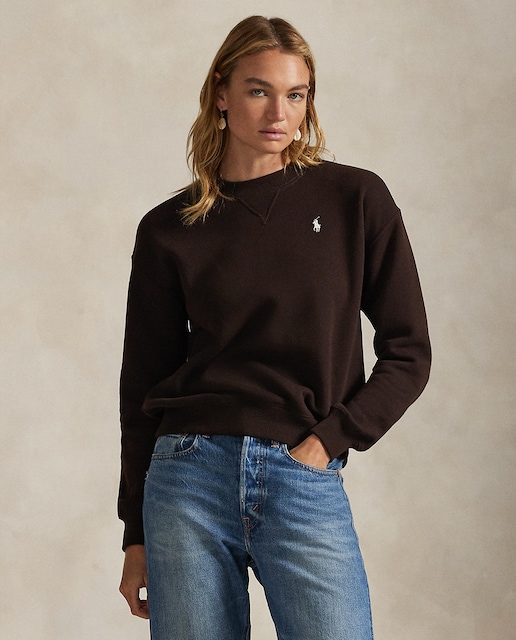 Imagen 0 de Sudadera de mujer de felpa ligera y cuello redondo