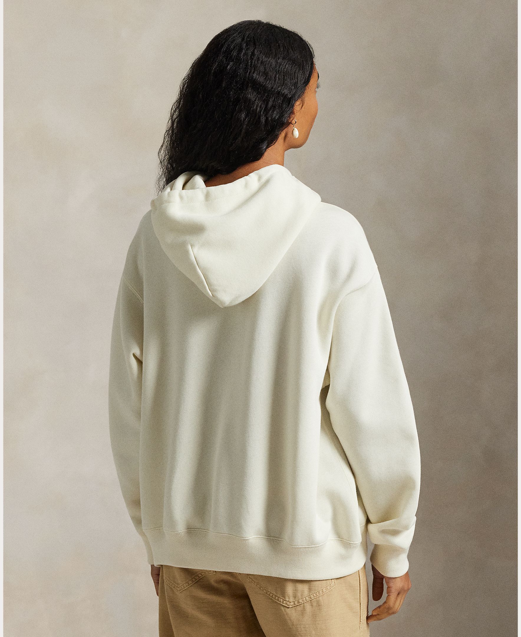 Sweatshirt com Capuz de Felpa com Polo Bear Natural-2