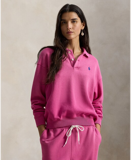 Imagem 0 de Camisola de Malha de Felpa com Colarinho de Polo